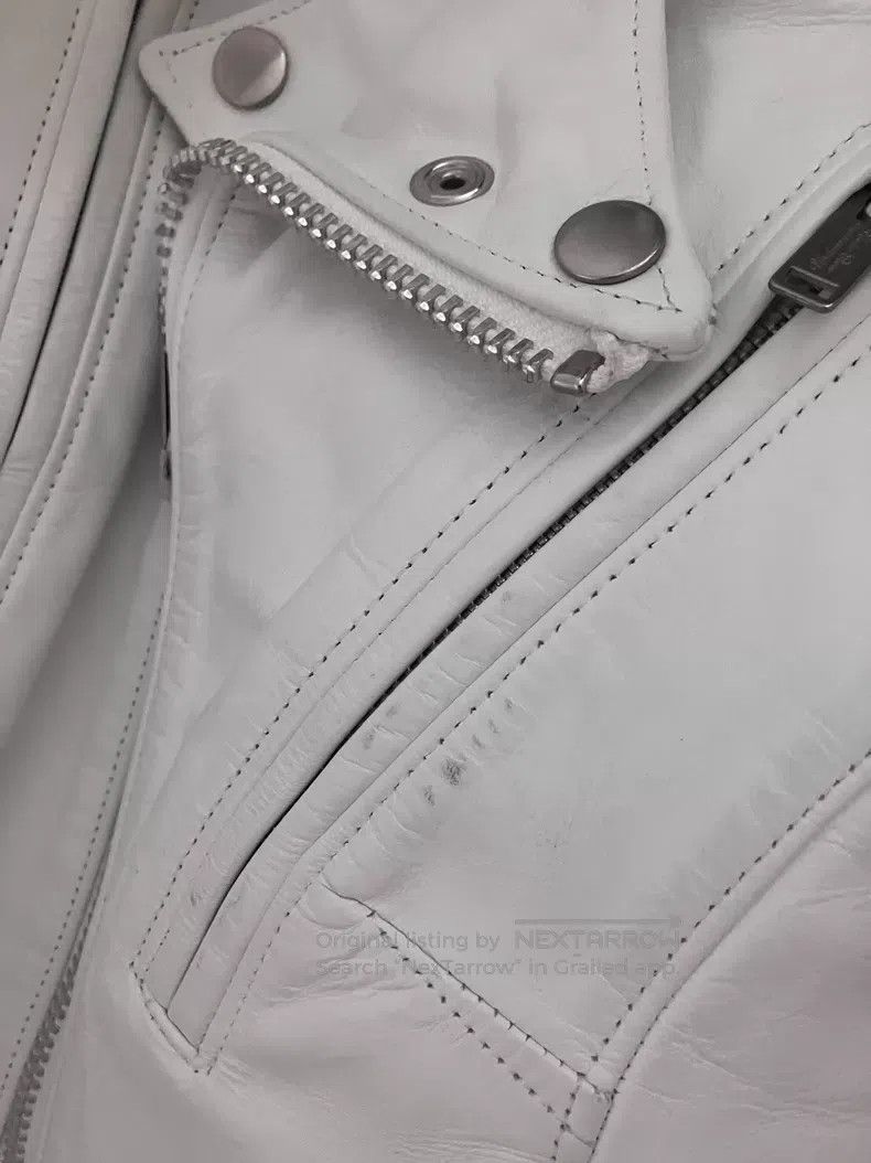 Undercover Undercover size 3 White leather paneled jacket Size L / US 10 / IT 46 - 7 Thumbnail