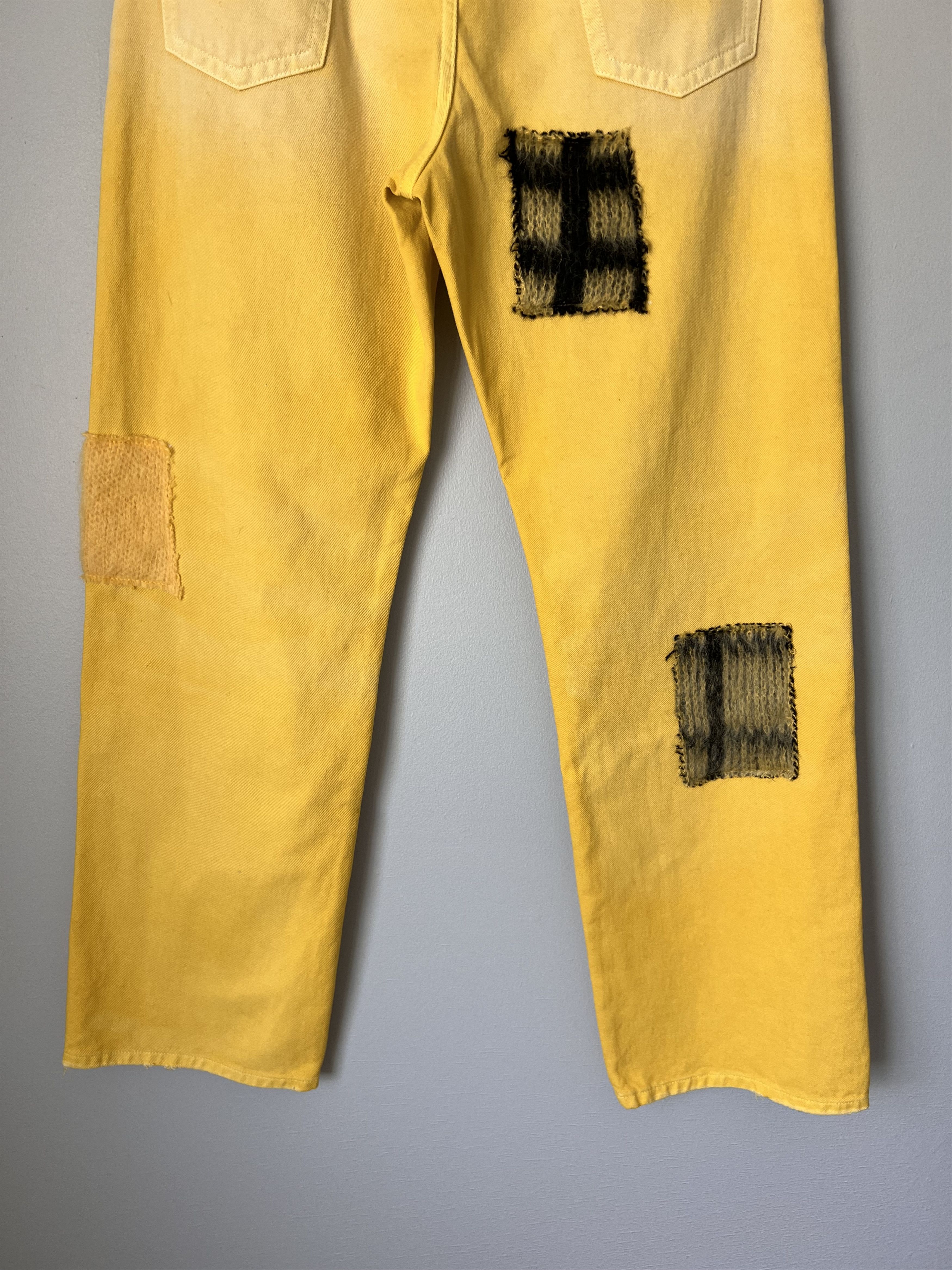 Marni Marni Mixed Knit Denim Pants in Maize Yellow Size US 34 / EU 50 - 8 Thumbnail