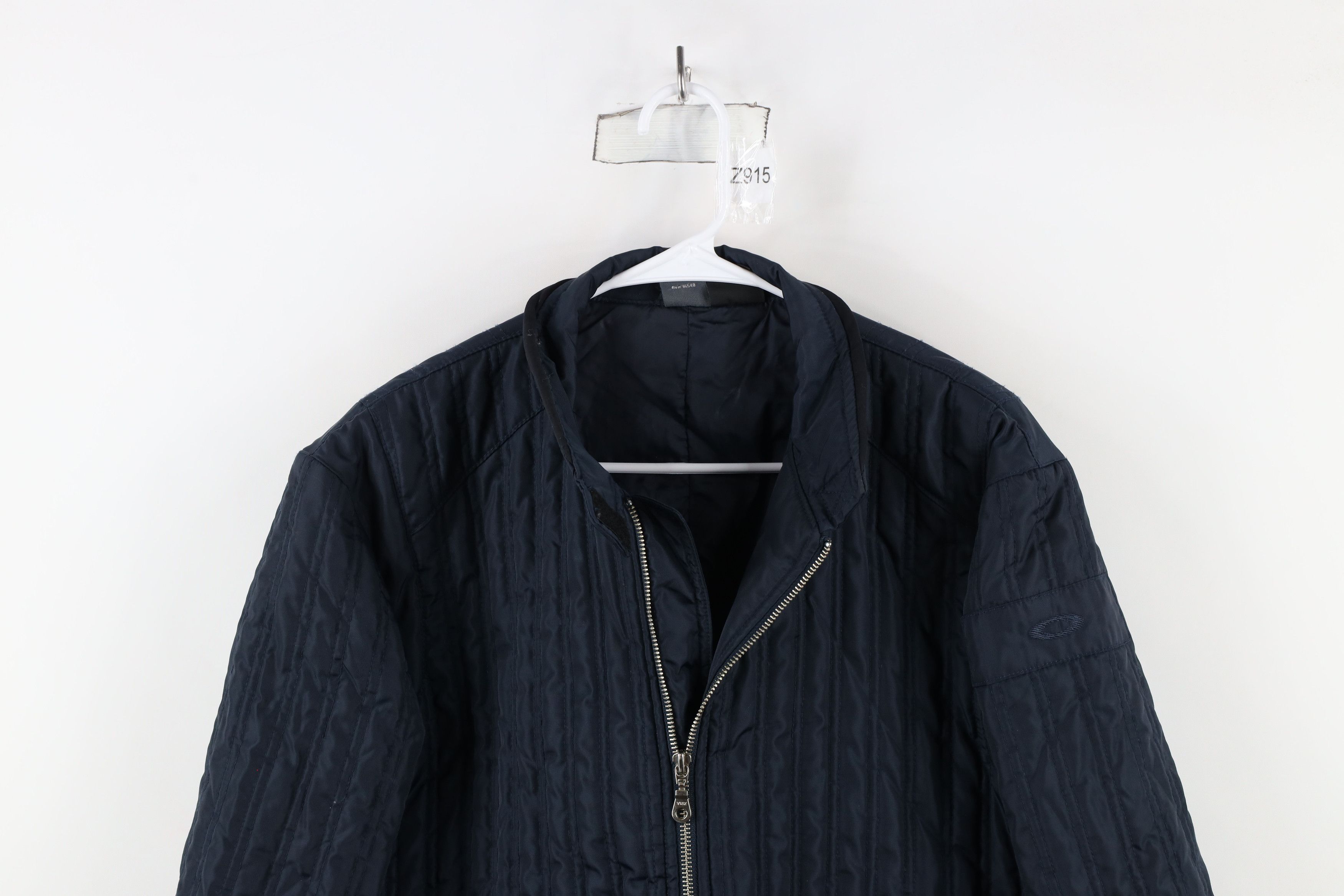 Oakley × Vintage Vintage Oakley Software Cafe Racer Bomber Jacket Blue Size US L / EU 52-54 / 3 - 2 Thumbnail