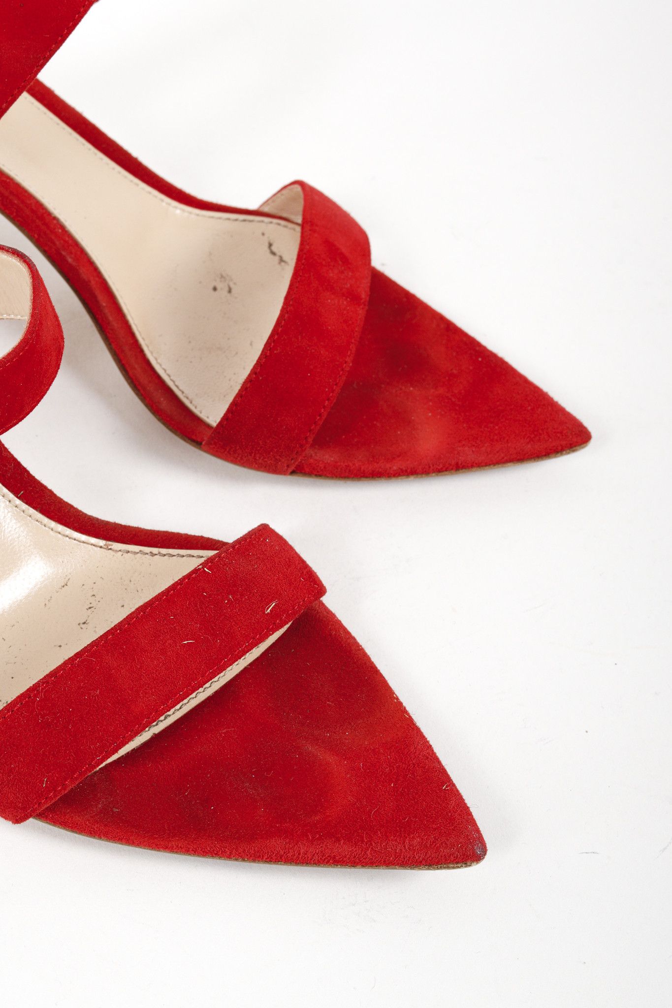 Gianvito Rossi Gianvito Rossi Red Chamois Suede Heel Sandals Size US 6.5 / IT 36.5 - 6 Thumbnail