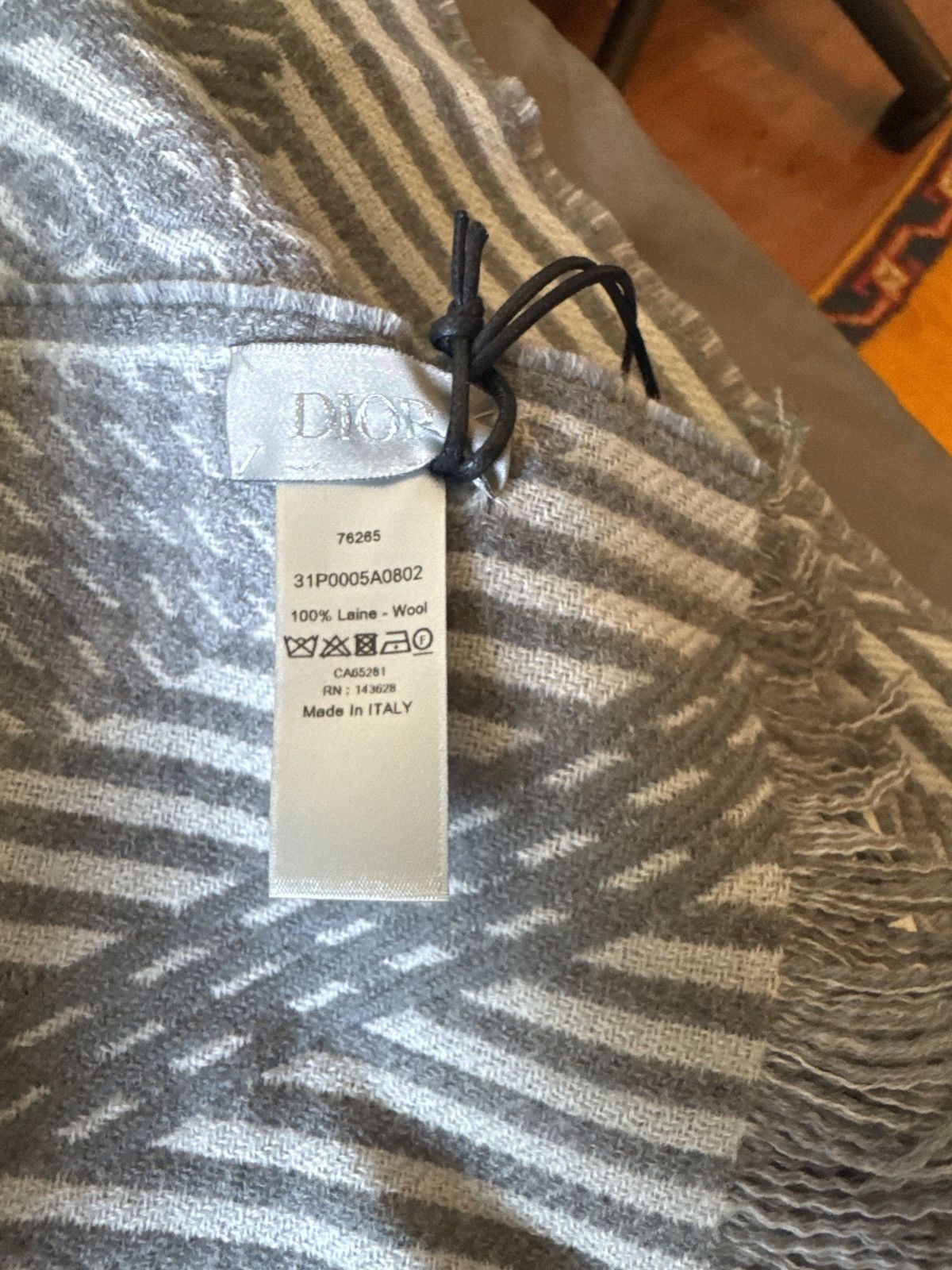 Dior Dior monogram grey wool scarf Size ONE SIZE - 4 Thumbnail