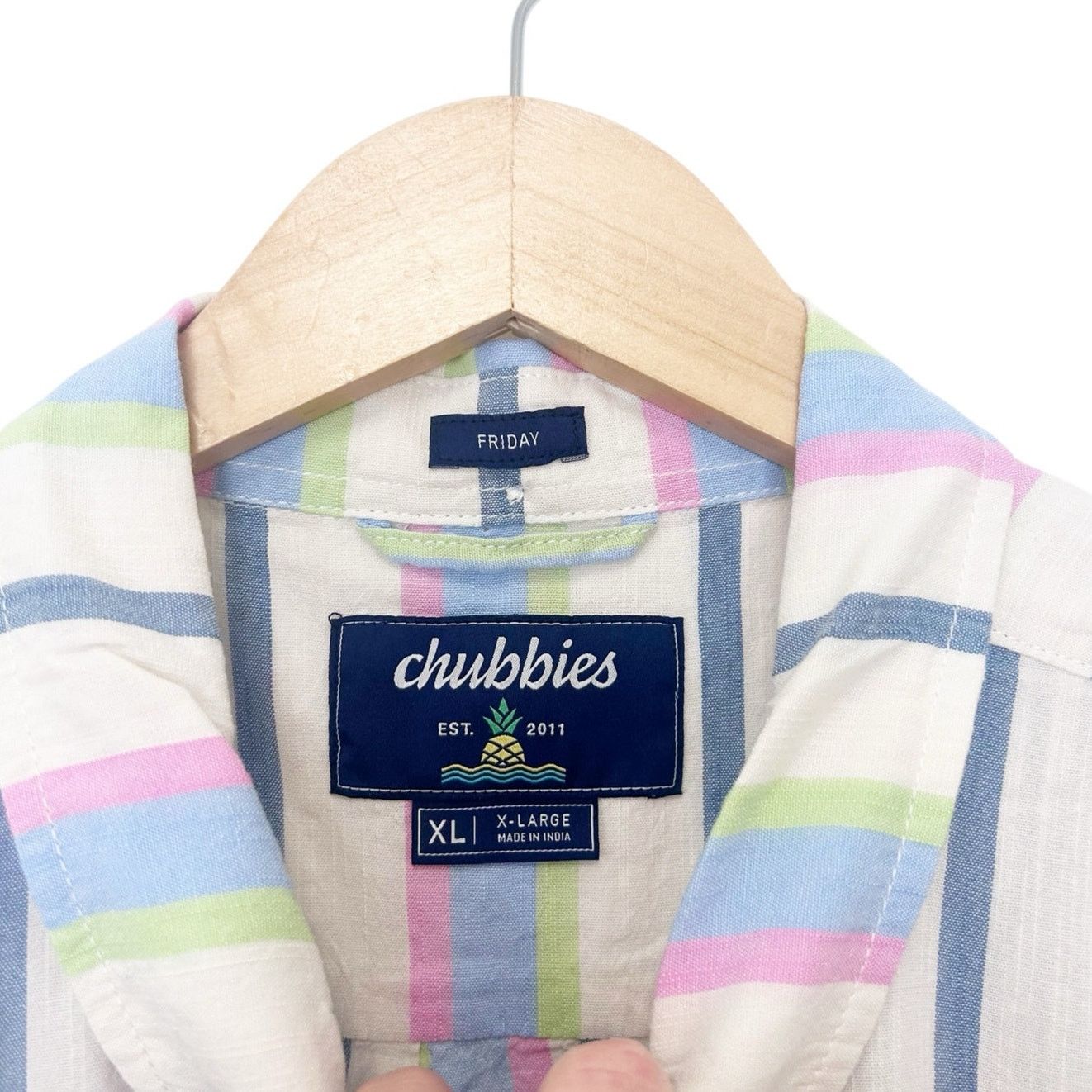 Chubbies Chubbies Resort Wear Friday Striped Button Down Sz XL Size US XL / EU 56 / 4 - 3 Thumbnail