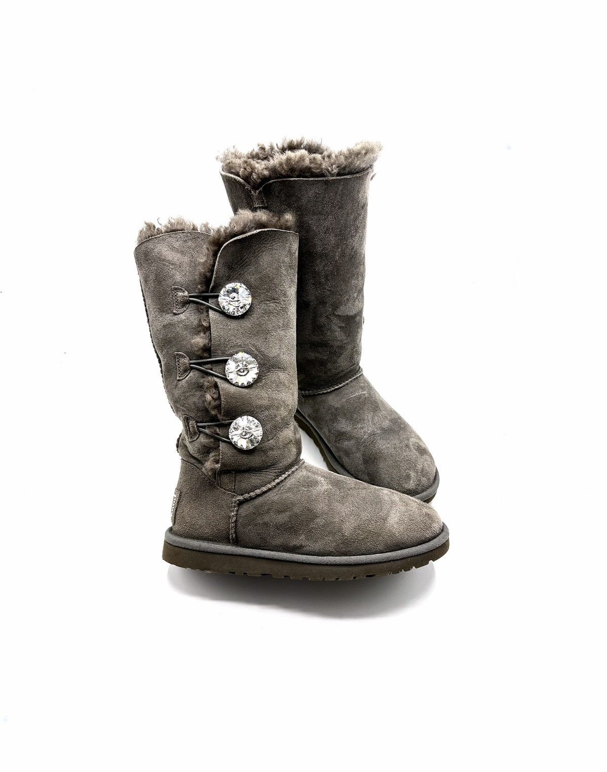 Ugg UGG Glam Bailey Button Sheepskin Suede Winter Boots Size US 5 / IT 35 - 1 Thumbnail