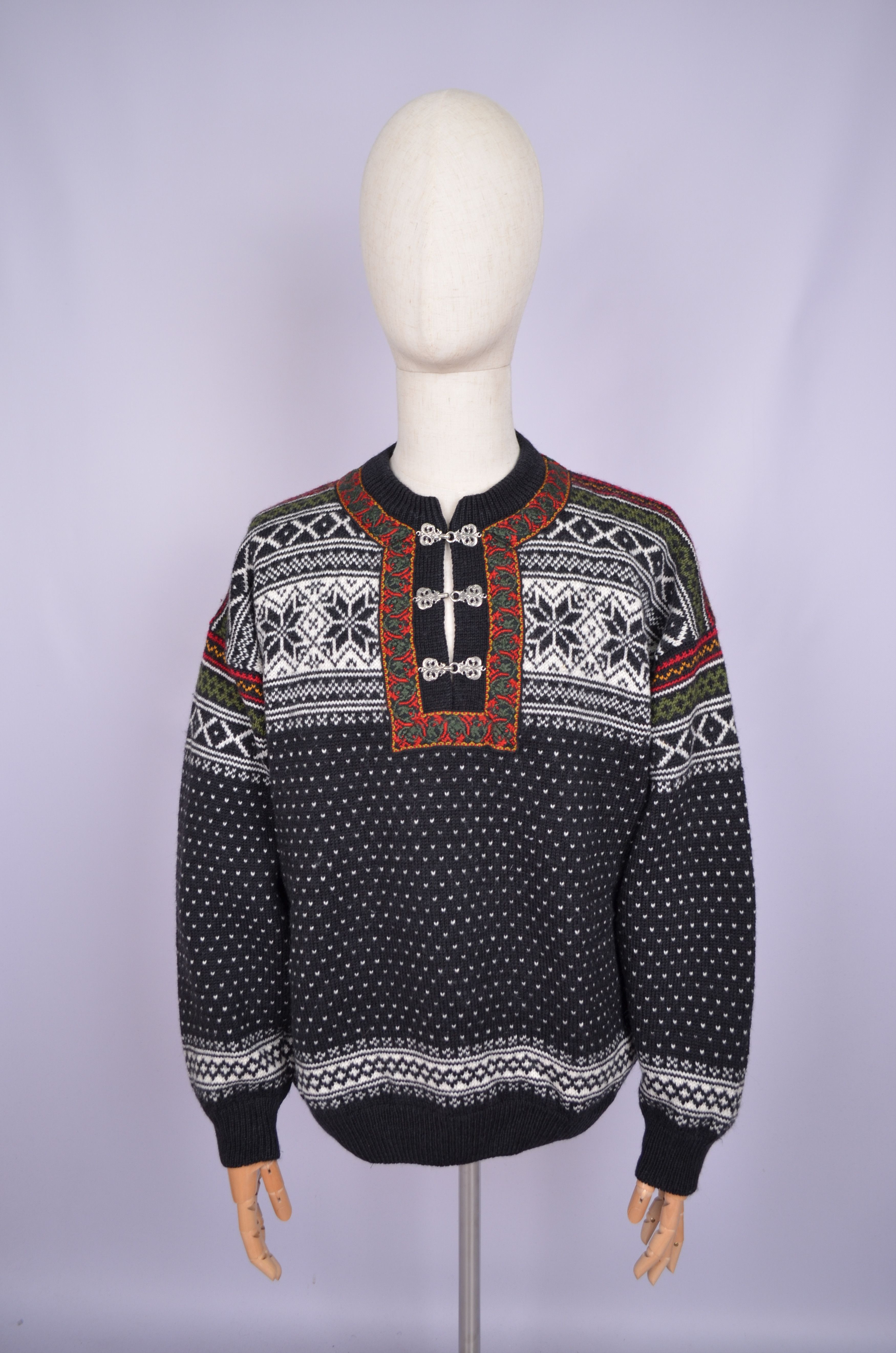 Designer × Norwool Norwool Pure New Wool Sweater Fair Isle Crew Neck Size XL Size US XL / EU 56 / 4 - 1 Thumbnail