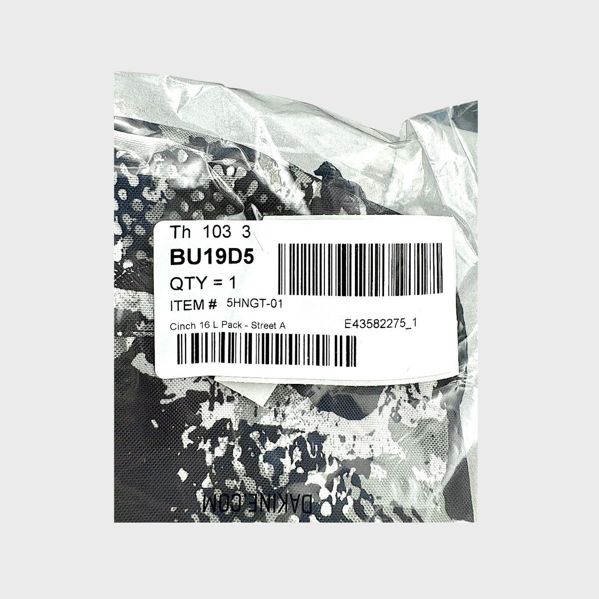 Dakine DaKine Unisex Black White Street Art Cinch 16 L Pack Size ONE SIZE - 7 Thumbnail