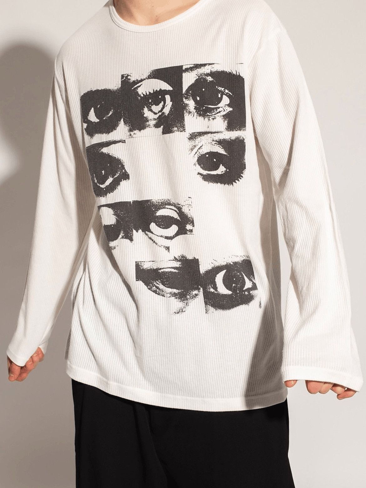 Yohji Yamamoto Yohji Yamamoto Pour Homme SS21 12 eyes print L/S Tee - DMC- Size US L / EU 52-54 / 3 - 8 Thumbnail