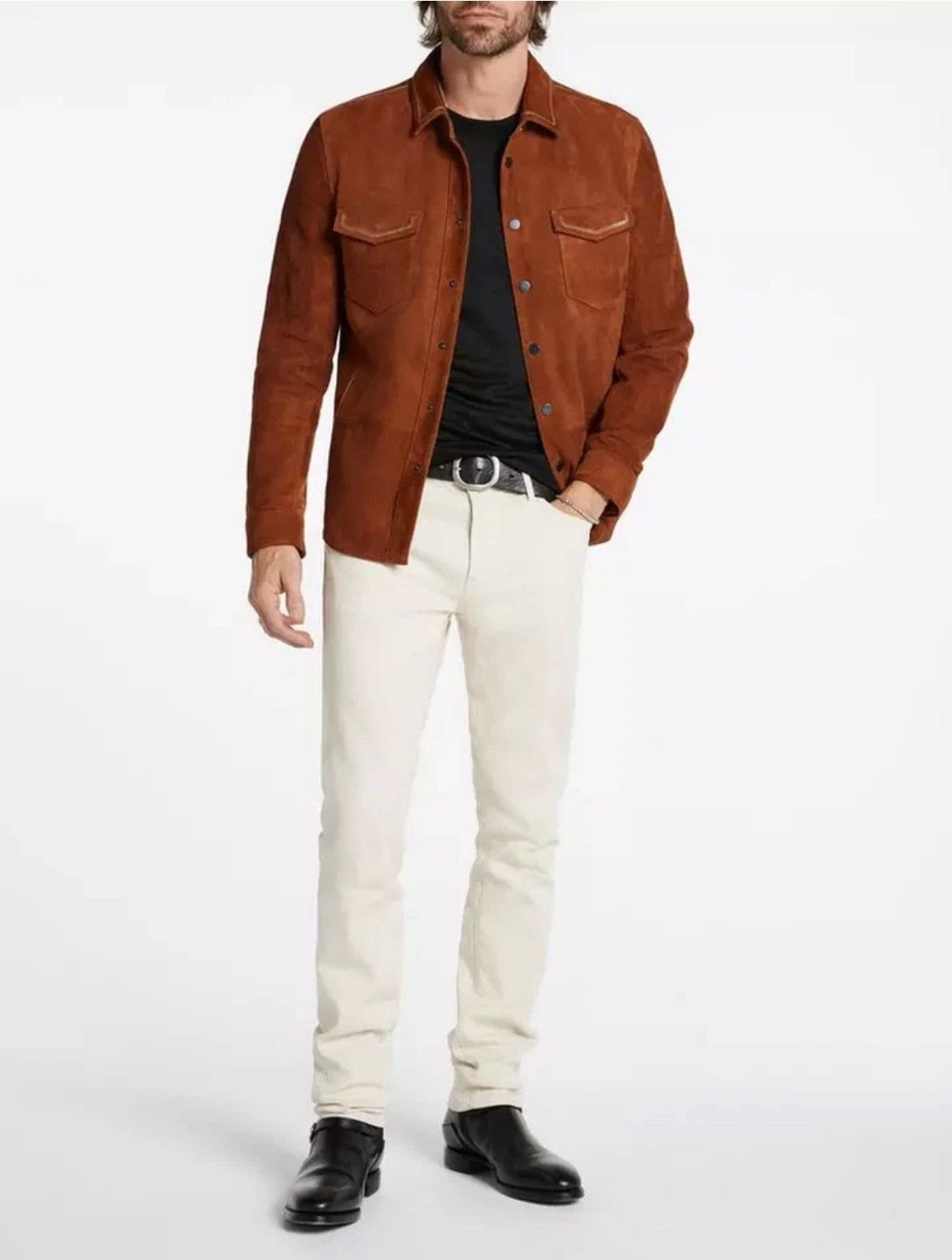 John Varvatos Emmons Suede Jacket EU 48 USA 38 Size US M / EU 48-50 / 2 - 3 Thumbnail