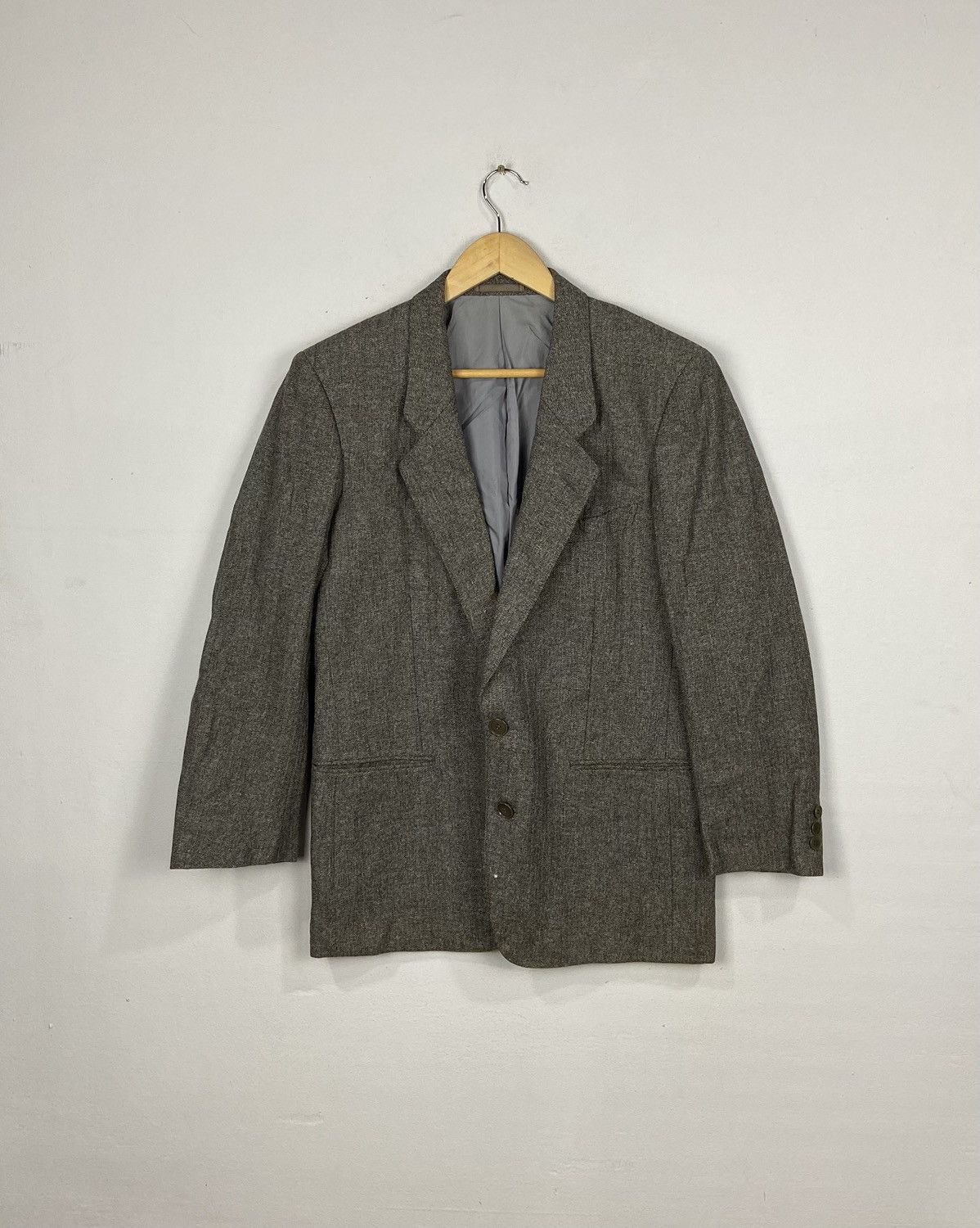 Yves Saint Laurent VINTAGE YVESTSAINTLAURENT HERRINGBONE COAT Size US L / EU 52-54 / 3 - 1 Thumbnail
