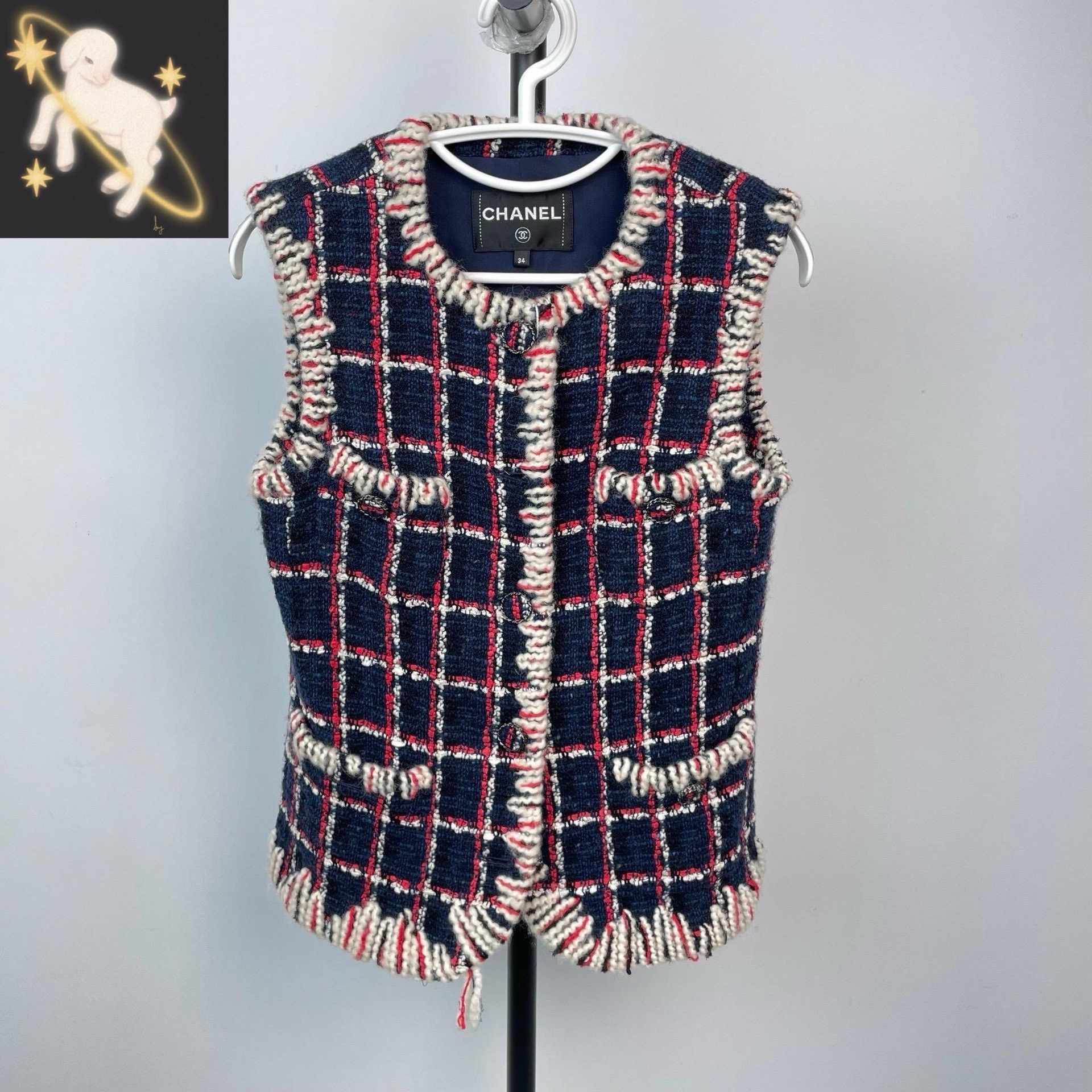 Chanel Chanel Blue Vest 34 Women Size XS / US 0-2 / IT 36-38 - 1 Thumbnail