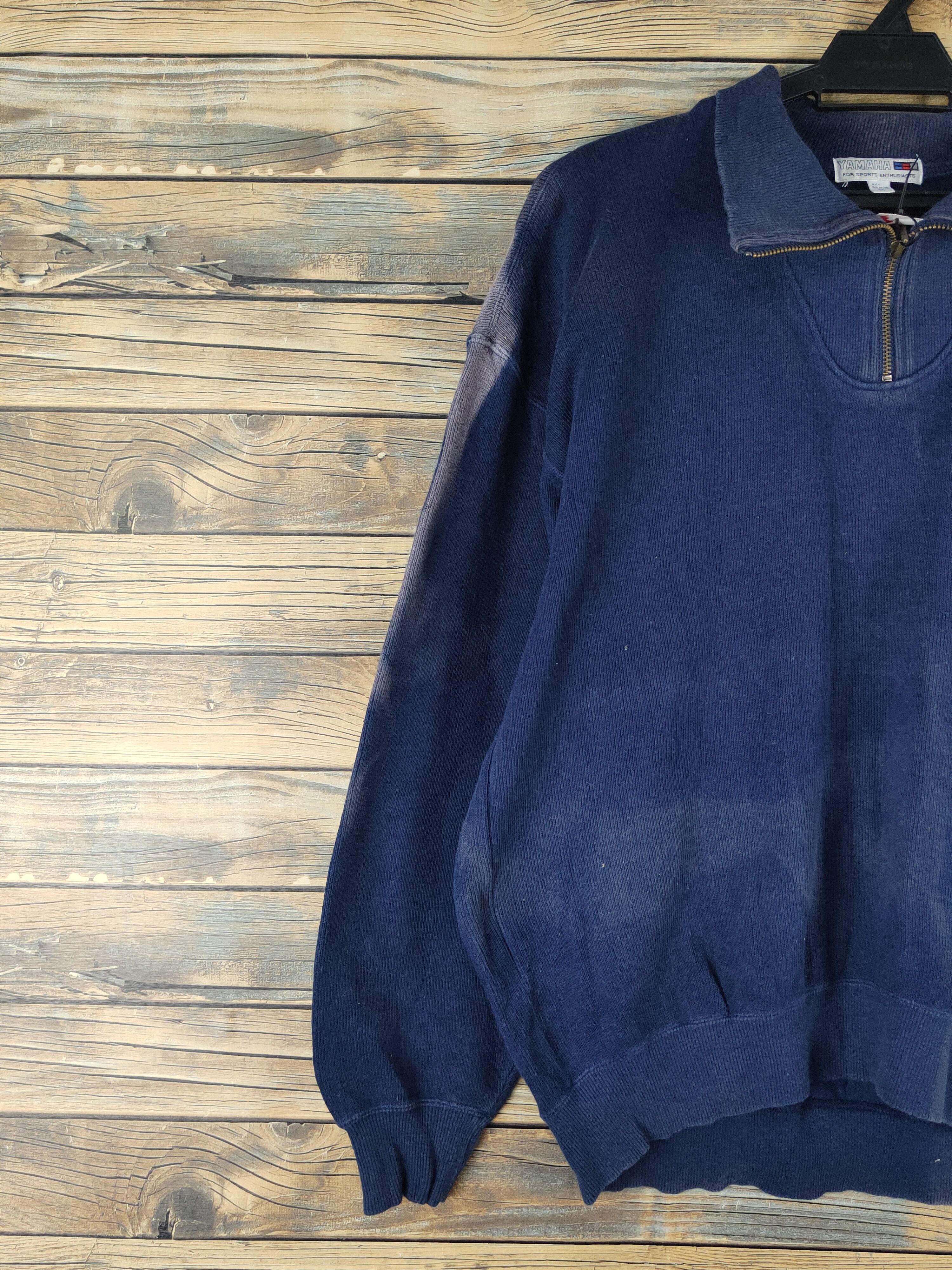 Yamaha Yamaha vintage Navy faded Knitwear Sweatshirts #W1374 Size US M / EU 48-50 / 2 - 3 Thumbnail
