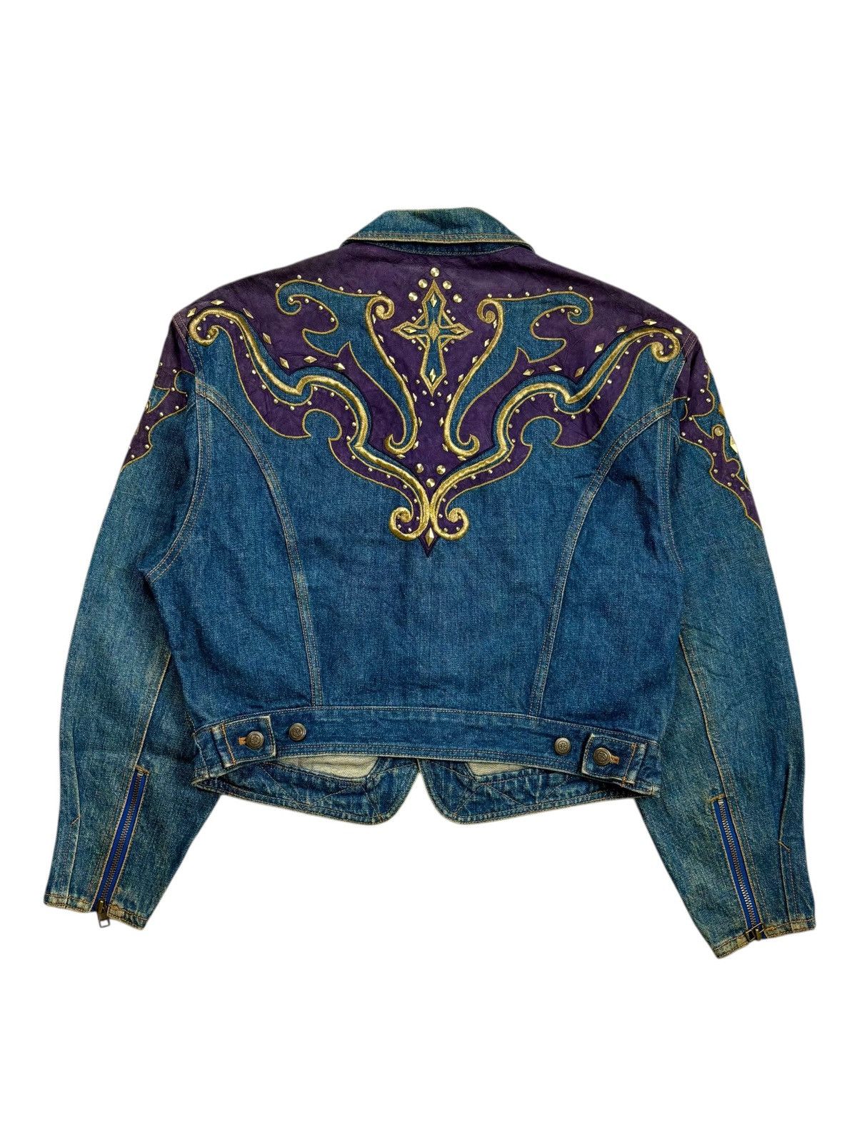 If Six Was Nine 1990s Yoshiyuki Konishi Ethnic Cowboy Patchwork Denim Jacket Size US M / EU 48-50 / 2 - 3 Thumbnail