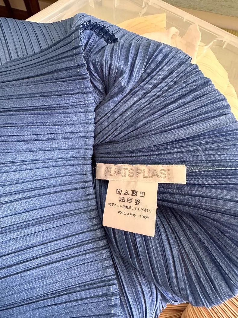 Issey Miyake issey miyake size:one size Blue short-sleeved top 2505-Nex Size XXS / US 00 / IT 34 - 7 Thumbnail