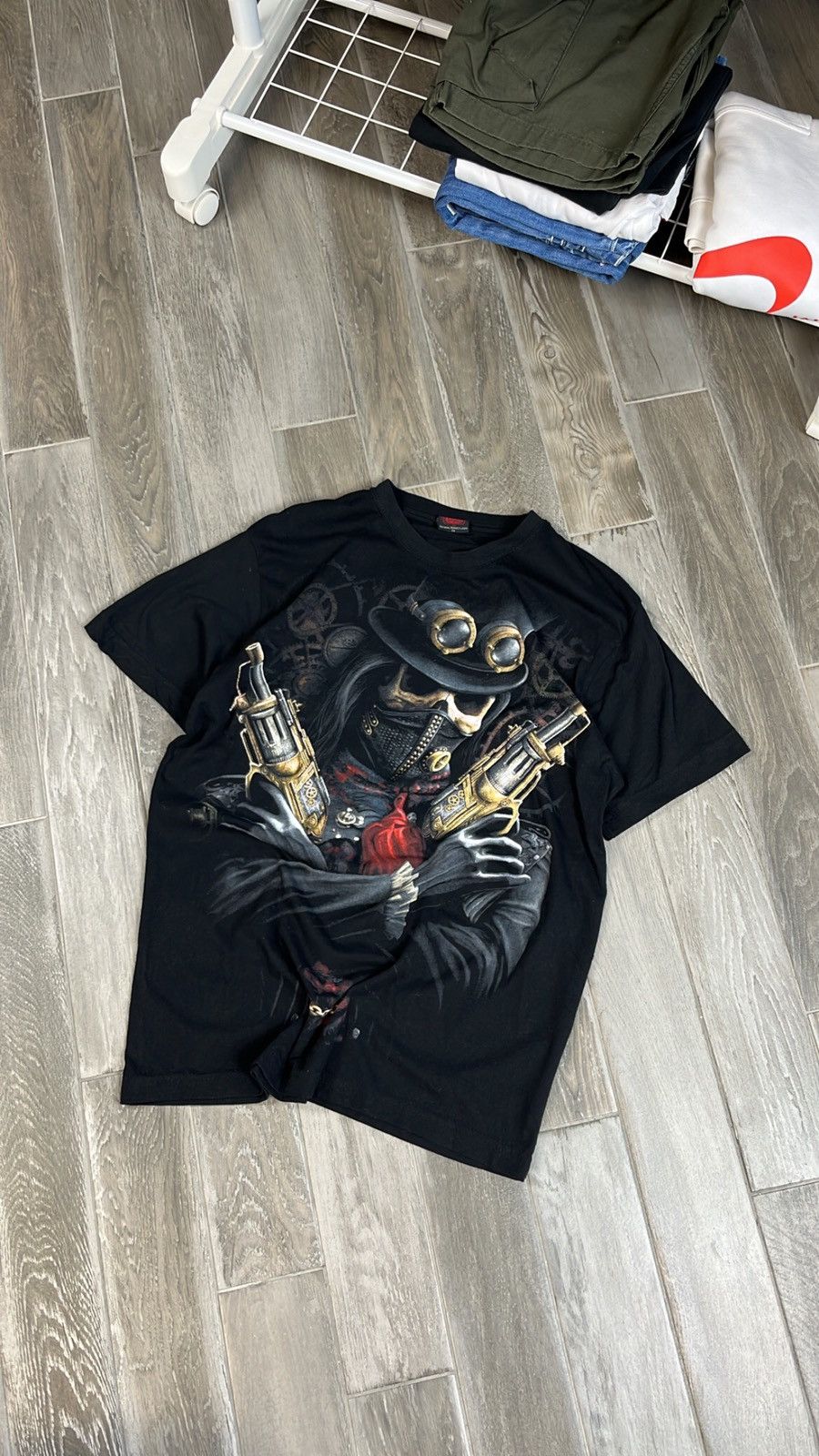 Japanese Brand × Vintage Hype Skeletone style Spiral tee Size US M / EU 48-50 / 2 - 1 Thumbnail