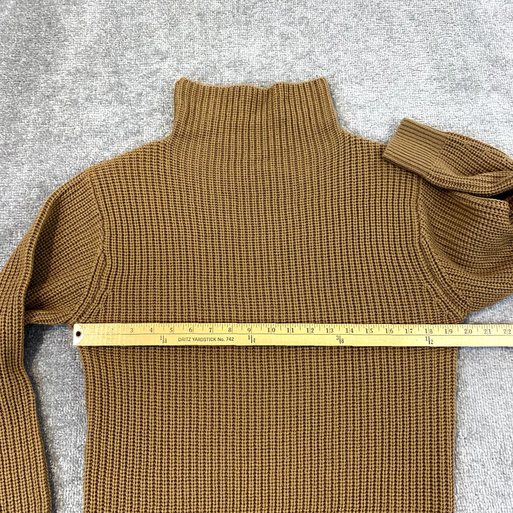 Vintage ARITZIA Wilfred Wool Sweater Womens XS Brown Turtleneck Pullover Fine Merino Size XS / US 0-2 / IT 36-38 - 3 Thumbnail