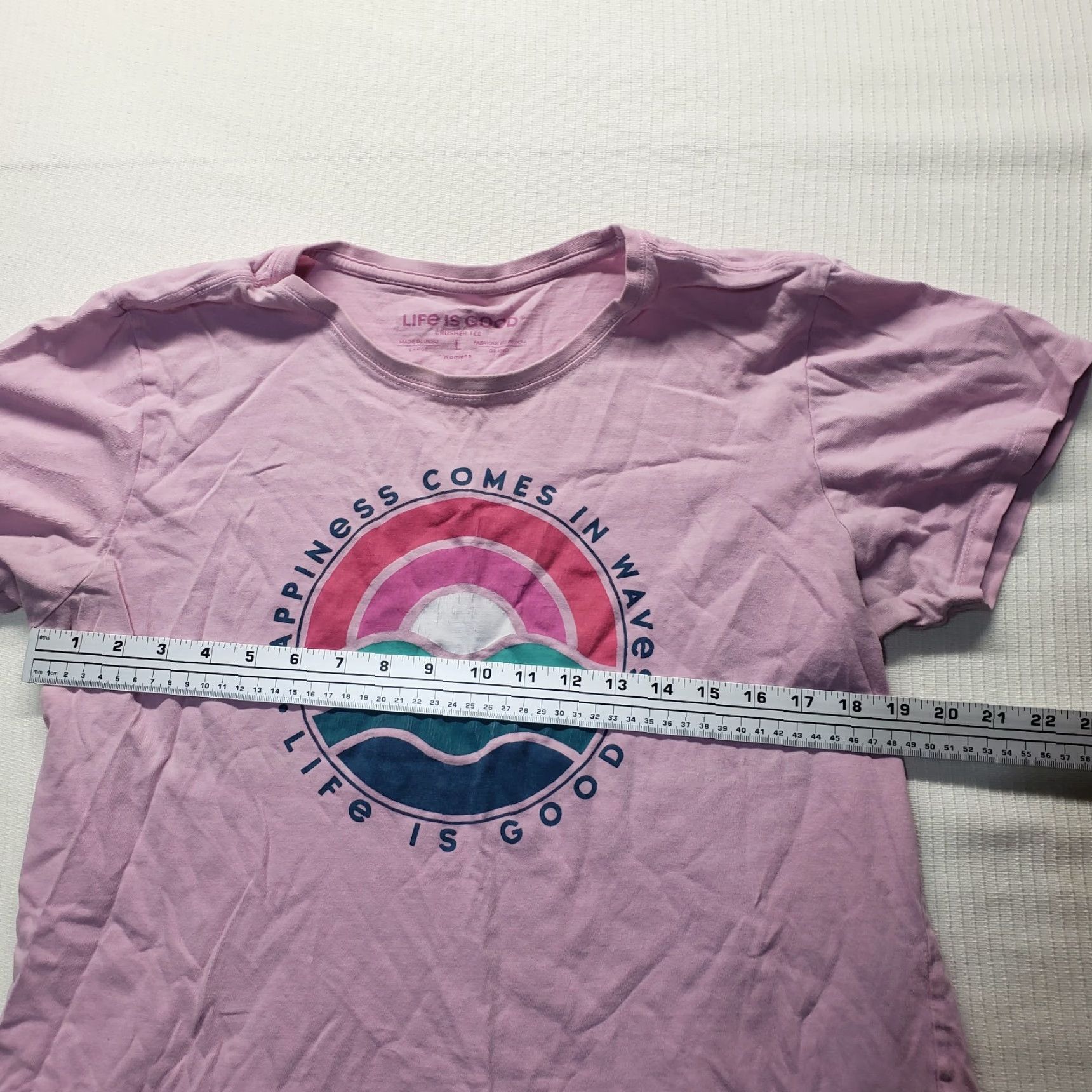 Life is Good VINTAGE Life is Good Graphic T-Shirt Womens Large Pink casual short sleeve 90s retro logo Size XL / US 12-14 / IT 48-50 - 4 Thumbnail