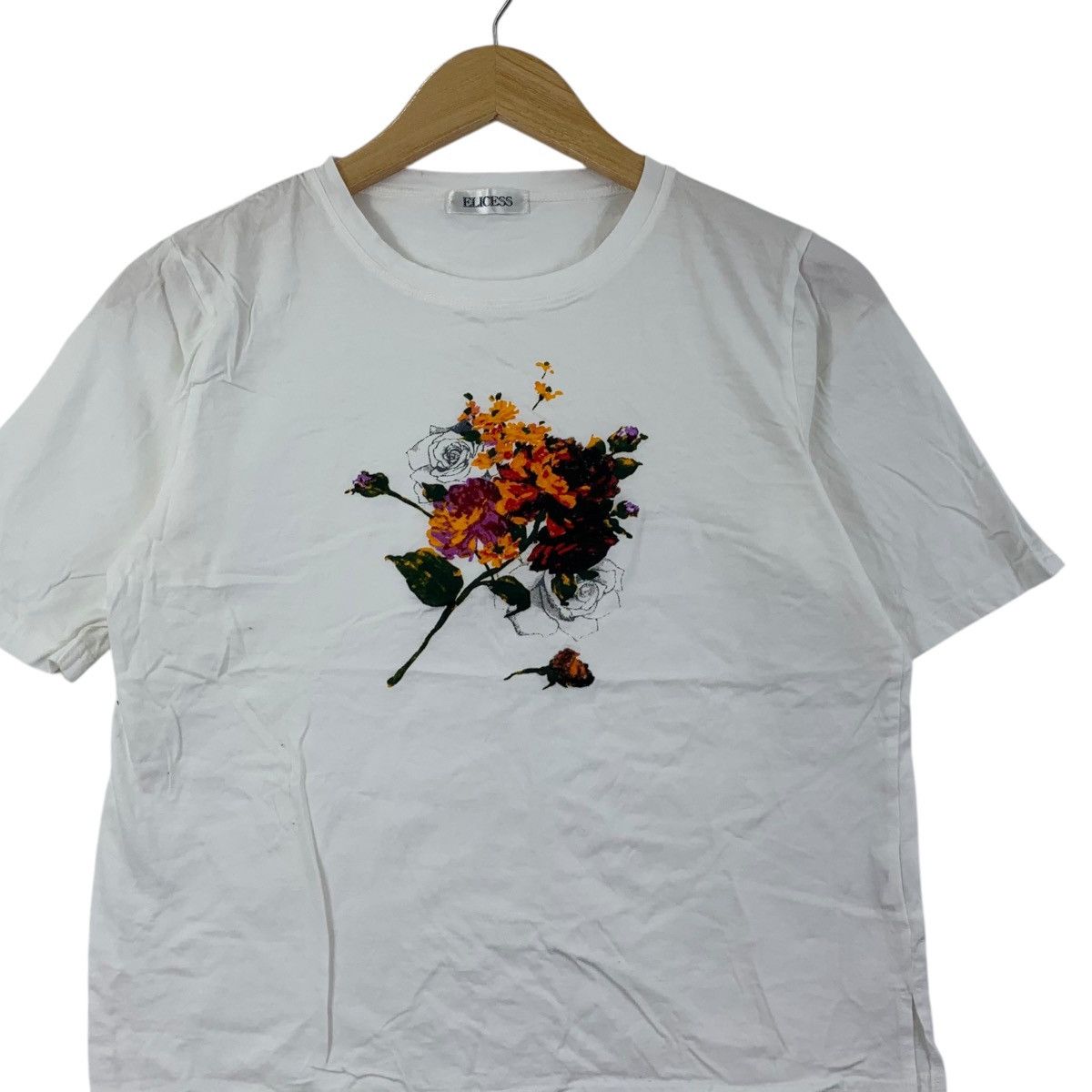 Vintage Vintage ELICESS PARIS FLOWER Floral Artwork Painting Tee Size S / US 4 / IT 40 - 3 Thumbnail