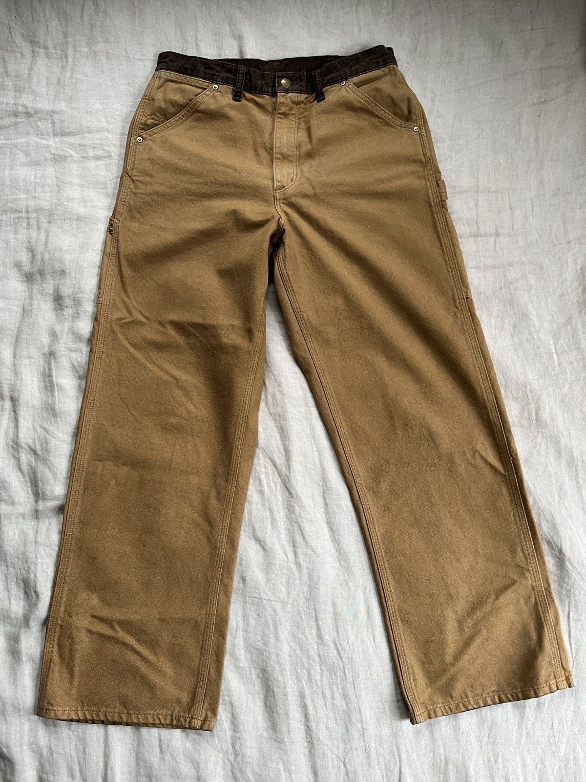 Image of Orslow Brown Painter Pants Relaxed Fit, Men's (Size 30)