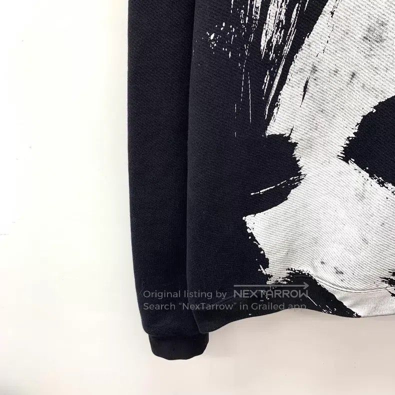 Maison Margiela Maison Margiela Black ink letter print cotton hooded long- Size L / US 10 / IT 46 - 4 Thumbnail