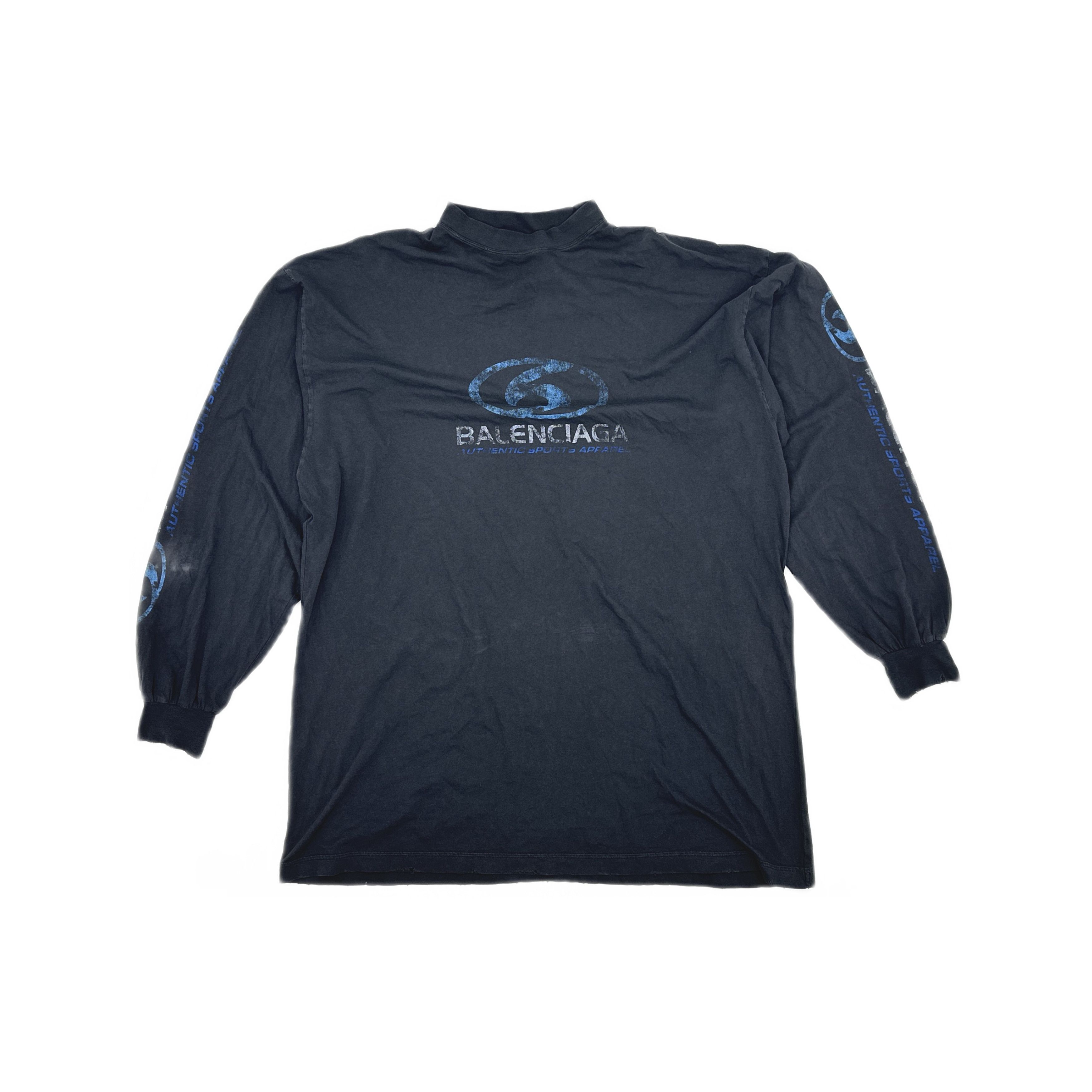 Balenciaga Balenciaga Logo Graphic Long Sleeve T-Shirt Size 1 Size US S / EU 44-46 / 1 - 1 Thumbnail