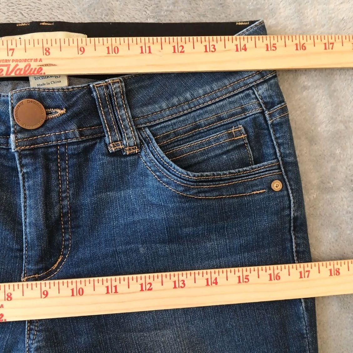 Vintage Democracy Abtechnology Skinny Jeans Womens Size 4 Blue Dark Wash Stretch 29x28 Jeans Womens Skinny 5-Pocket Denim Blue Dark Wash Size 27" / US 4 / IT 40 - 3 Thumbnail