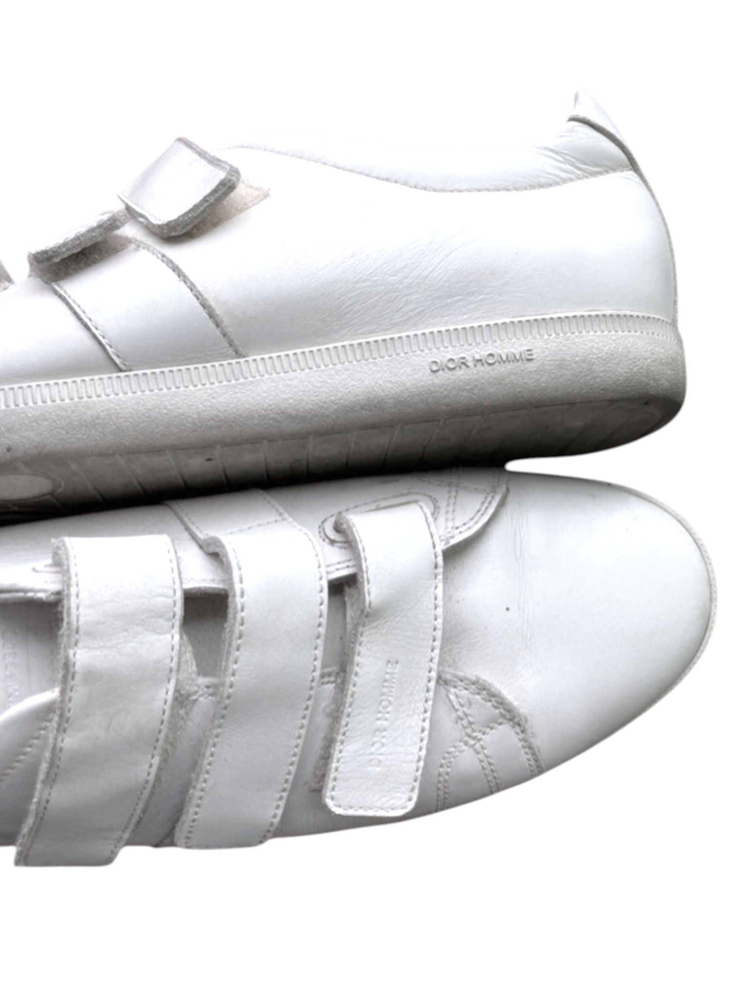 Dior 2007 Dior Homme White Velcro Strap Sneakers by Hedi Slimane Size US 8 / EU 41 - 4 Thumbnail