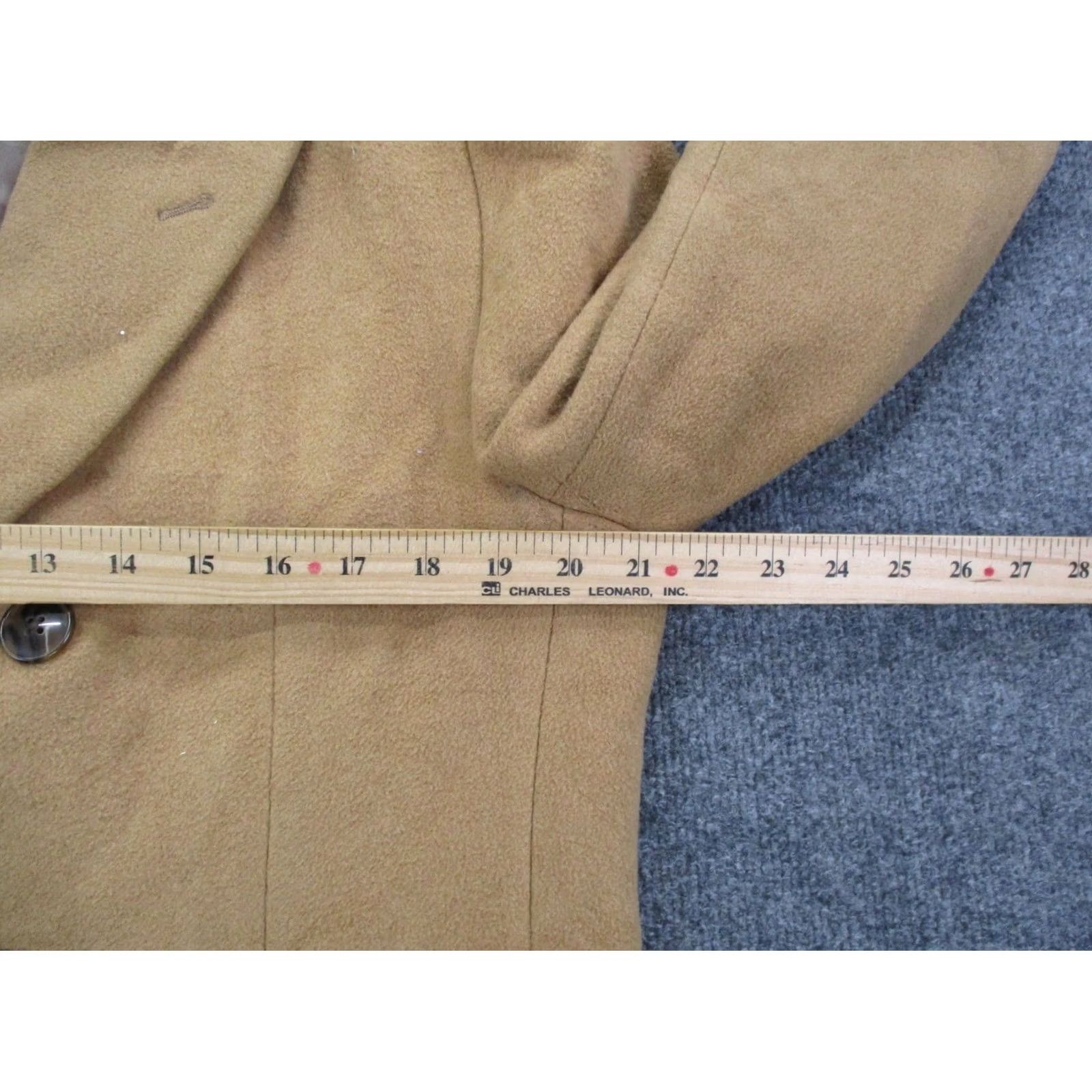 Ralph Lauren Ralph Lauren Coat Mens 40R Beige Wool Overcoat Jacket Size US XXS / EU 40 - 5 Thumbnail