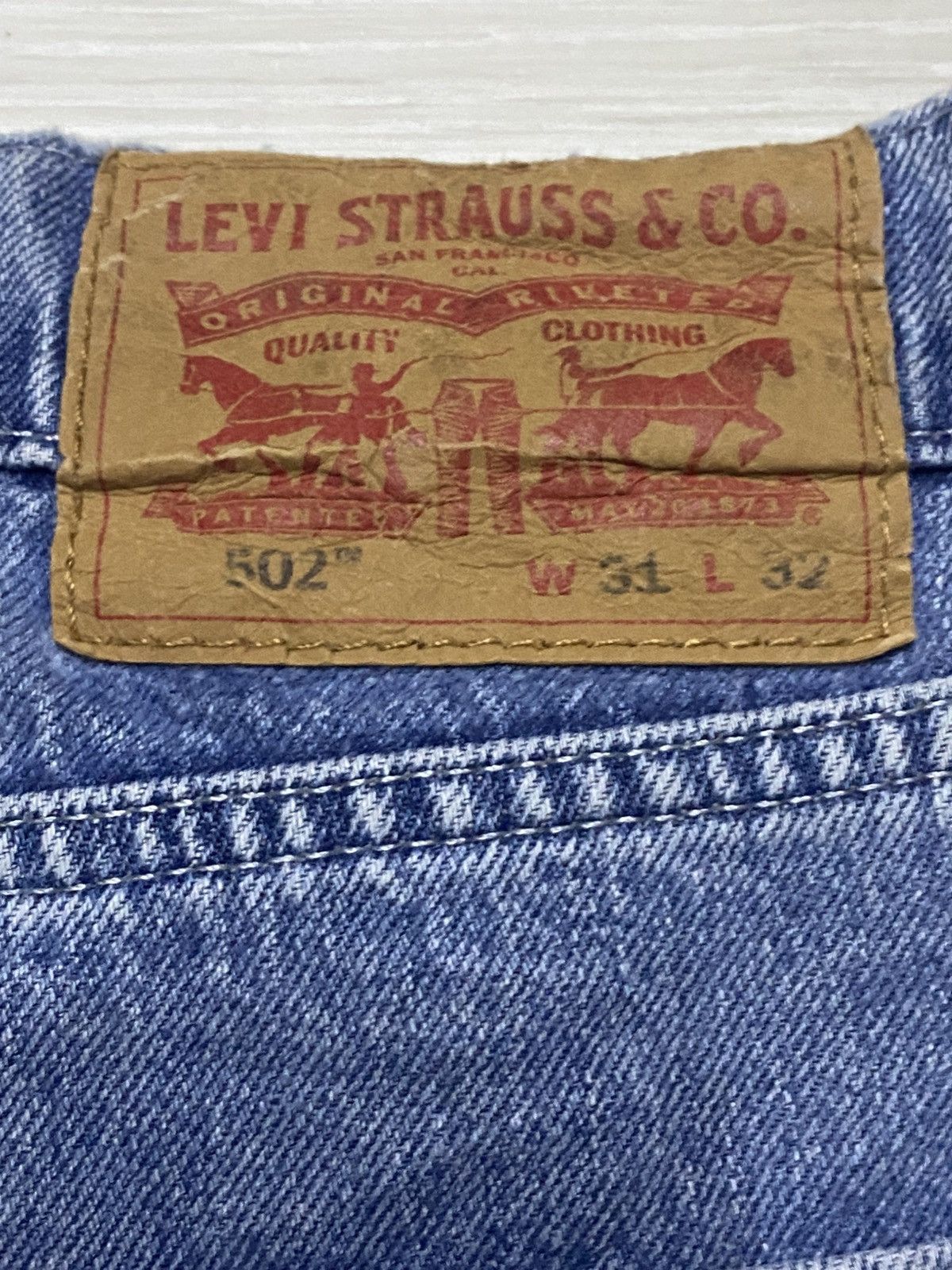Levi's Vintage Levis 502 Y2K Carpenter Faded Wash Taperred Leg Jean Size US 32 / EU 48 - 12 Thumbnail