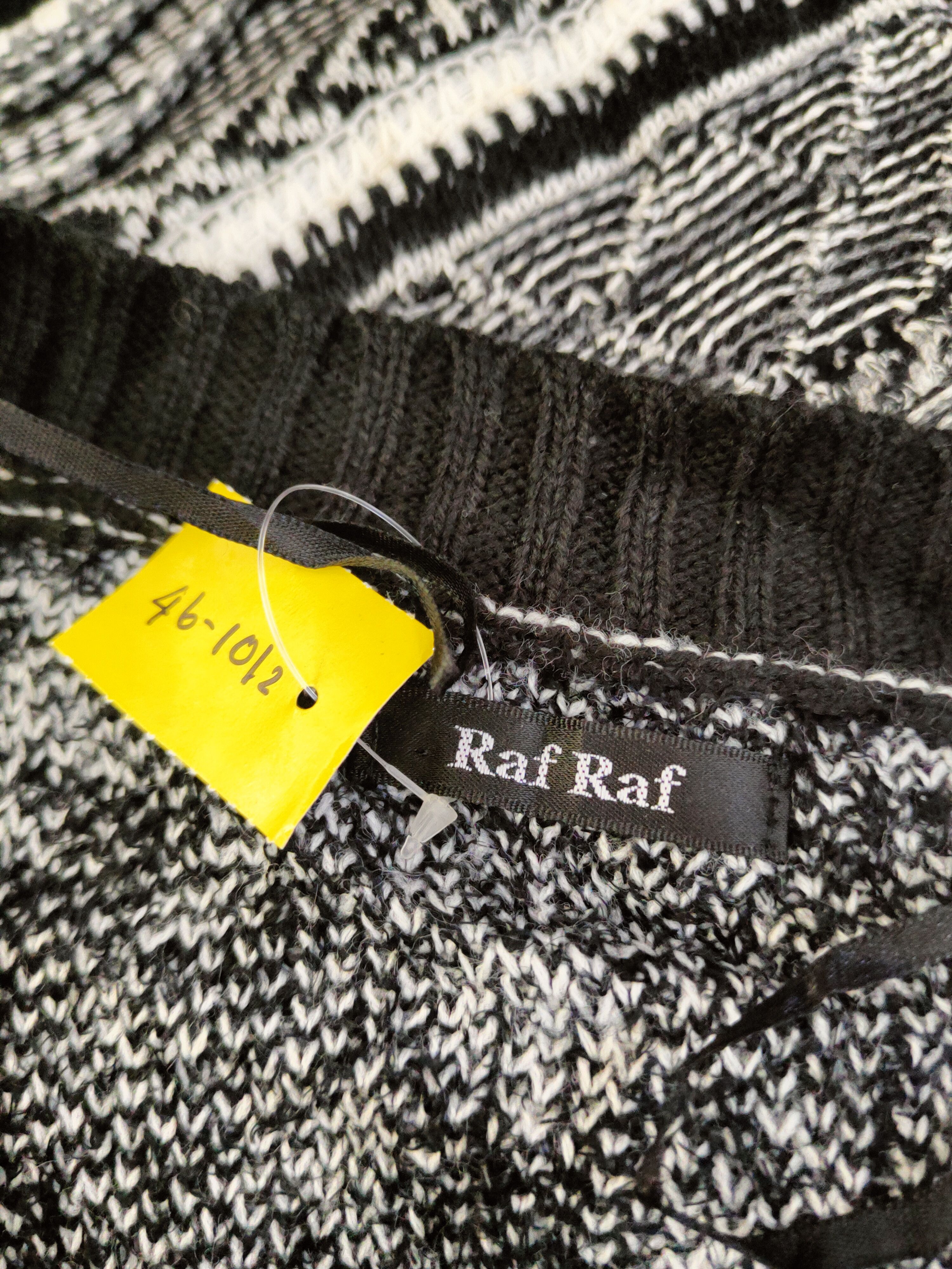 Japanese Brand DL Raf Raf Black White Knitwear Cardigan #46-1012 Size L / US 10 / IT 46 - 11 Thumbnail