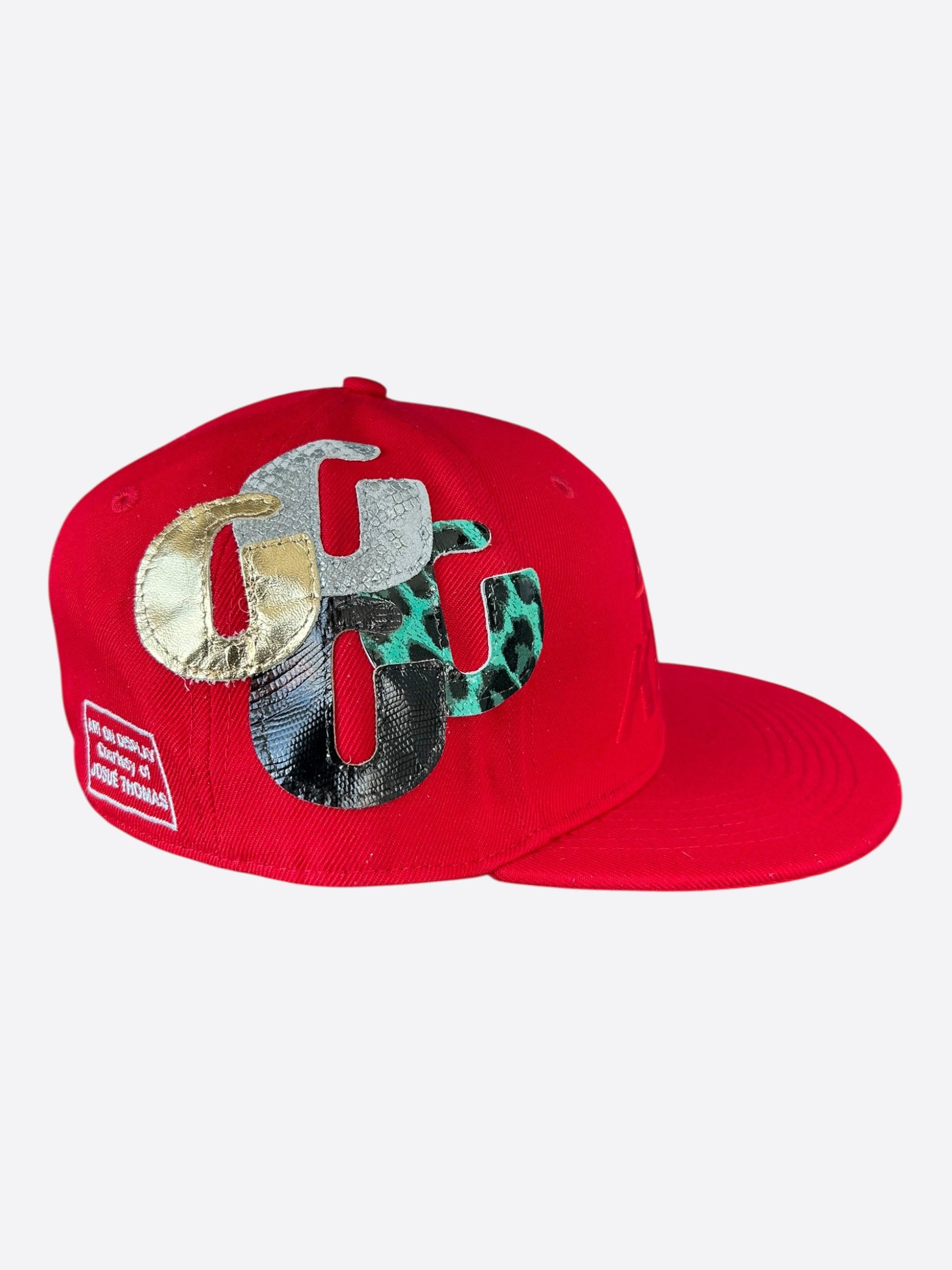 Gallery Dept. Gallery Dept Red & Multicolor ATK G-Patch Fitted Hat Size ONE SIZE - 2 Thumbnail
