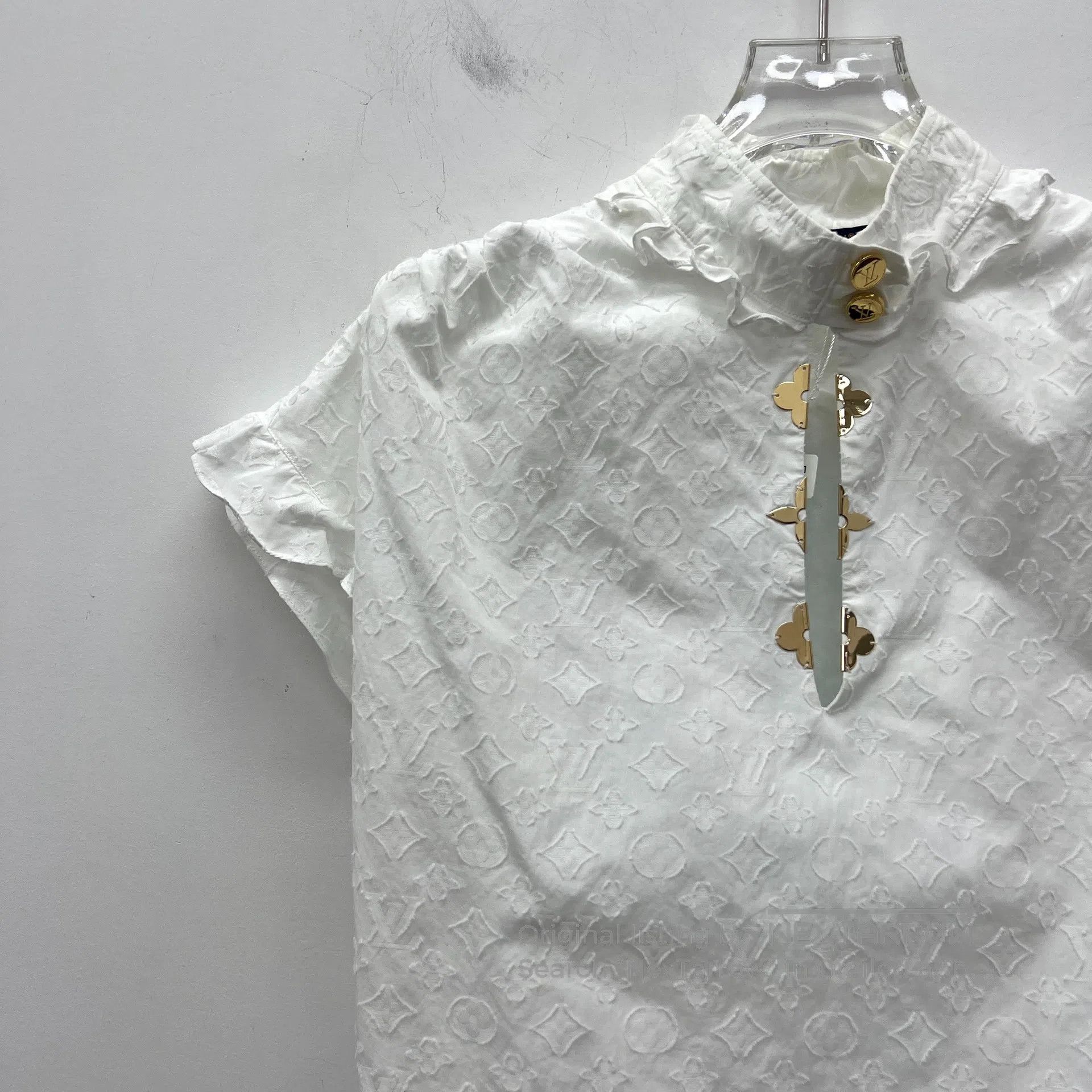 Thom Browne Thom Browne White logo jacquard full-print stand collar sl Size XS / US 0-2 / IT 36-38 - 3 Thumbnail