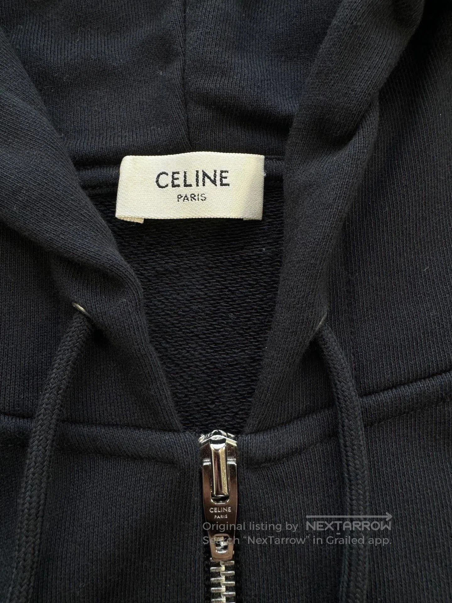 Celine Celine Black Logo Zip Hooded Jacket. Size US M / EU 48-50 / 2 - 3 Thumbnail