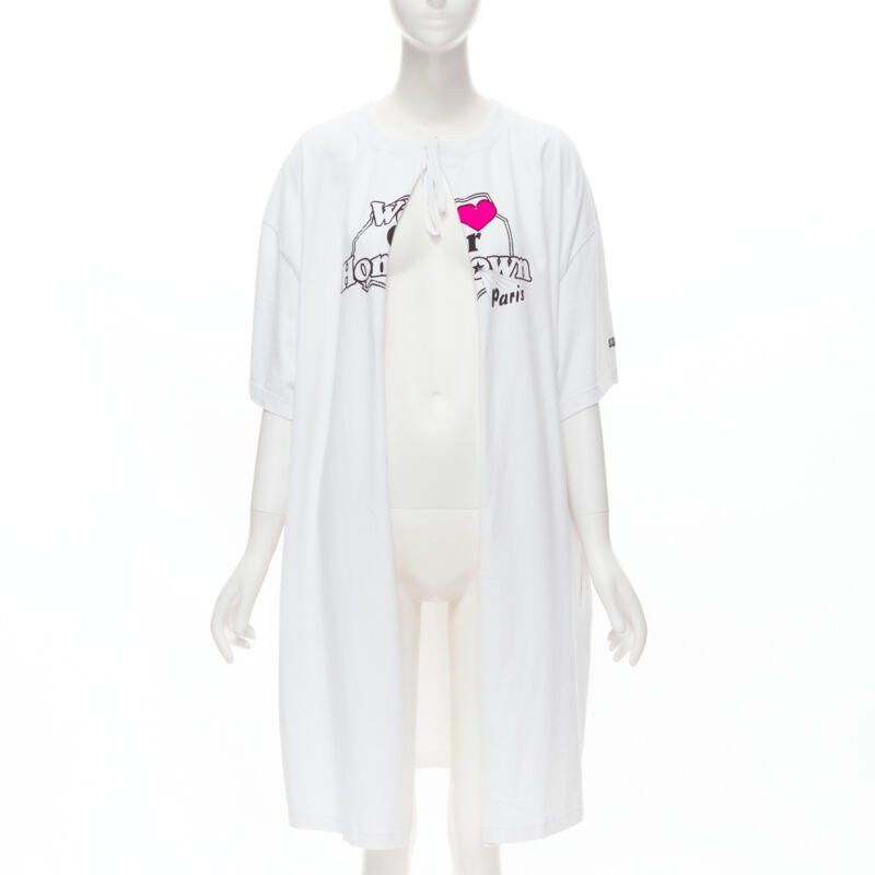 Vetements new VETEMENTS 2018 Demna white We Love Our Hometown split front sweater XS Size XS / US 0-2 / IT 36-38 - 1 Thumbnail