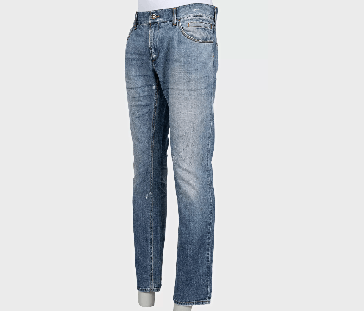 Dolce & Gabbana Dolce & Gabbana Distressed Blue Straight Leg Jeans IT50 L Size US 34 / EU 50 - 2 Thumbnail