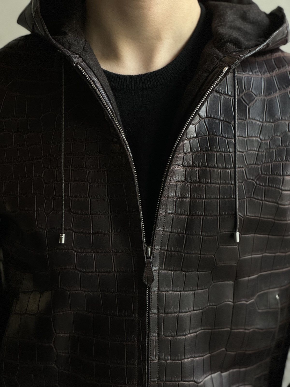Hermes SOLD SOLD Hermès Crocodile Leather Special Order 1/1 Jacket Size US M / EU 48-50 / 2 - 9 Thumbnail