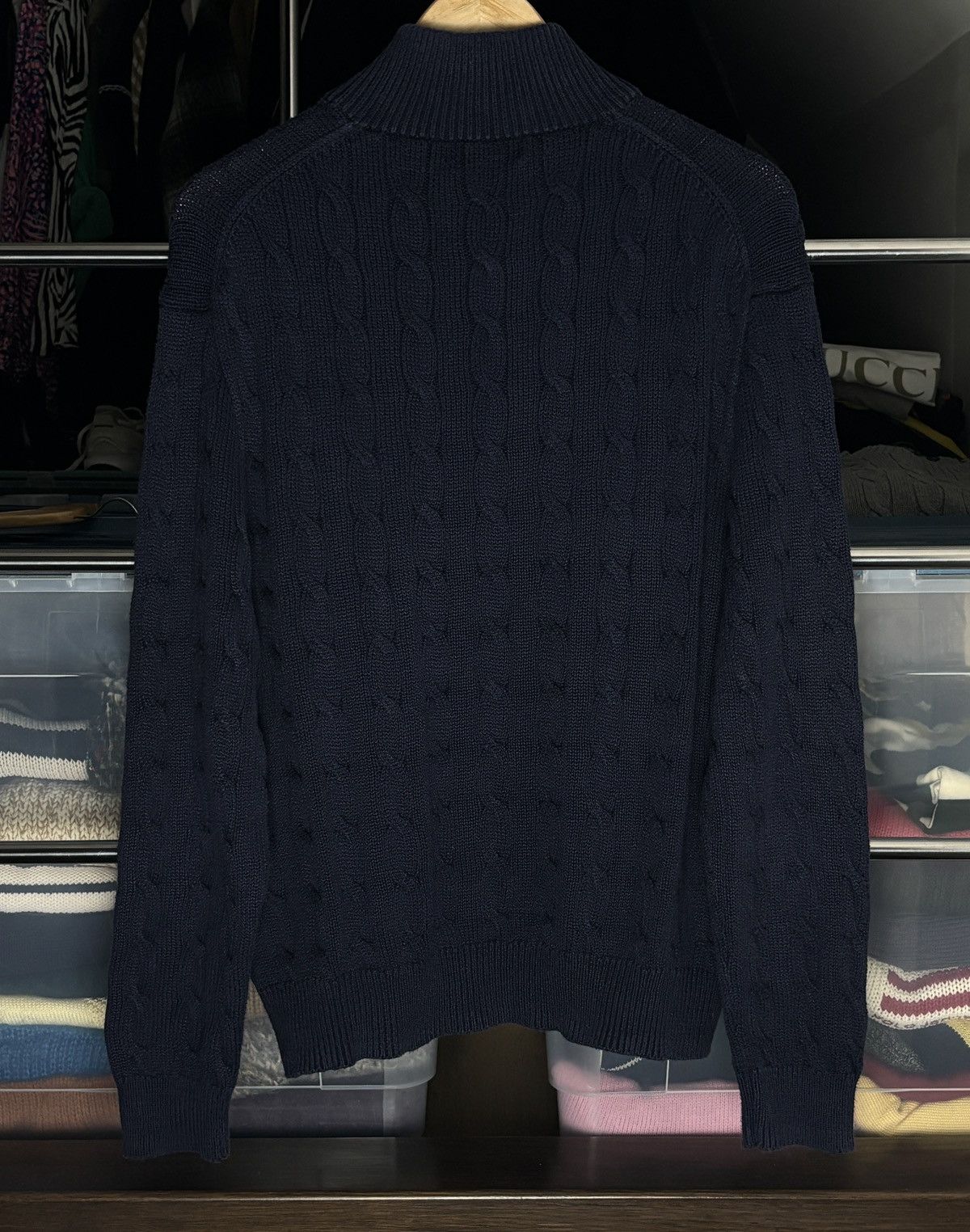 Polo Ralph Lauren Polo Ralph Lauren Half Zip Cable Knit Vintage Sweater Size US L / EU 52-54 / 3 - 5 Thumbnail