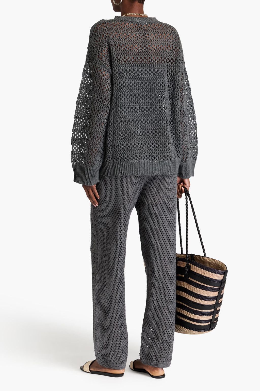 Brunello Cucinelli o1y0825 Crewneck Sweater in Lead Size M / US 6-8 / IT 42-44 - 3 Thumbnail
