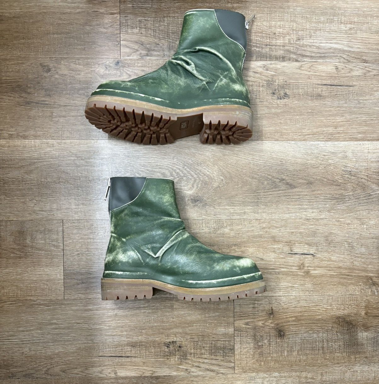 424 424 MARATHON BOOT DISTRESSED GREEN SIZE 40 (US 7) BRAND NEW Size US 7 / EU 40 - 5 Thumbnail