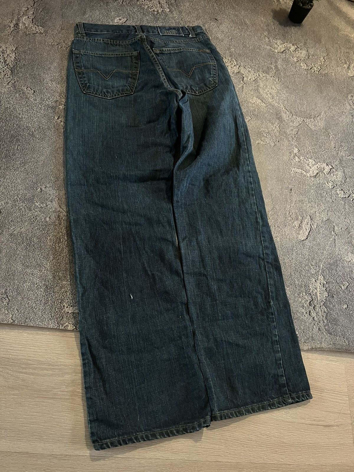 Vintage CRAZY Baggy Vintage Drip Cut Jeans / Avan-Garde Style Y2K Size US 30 / EU 46 - 6 Thumbnail