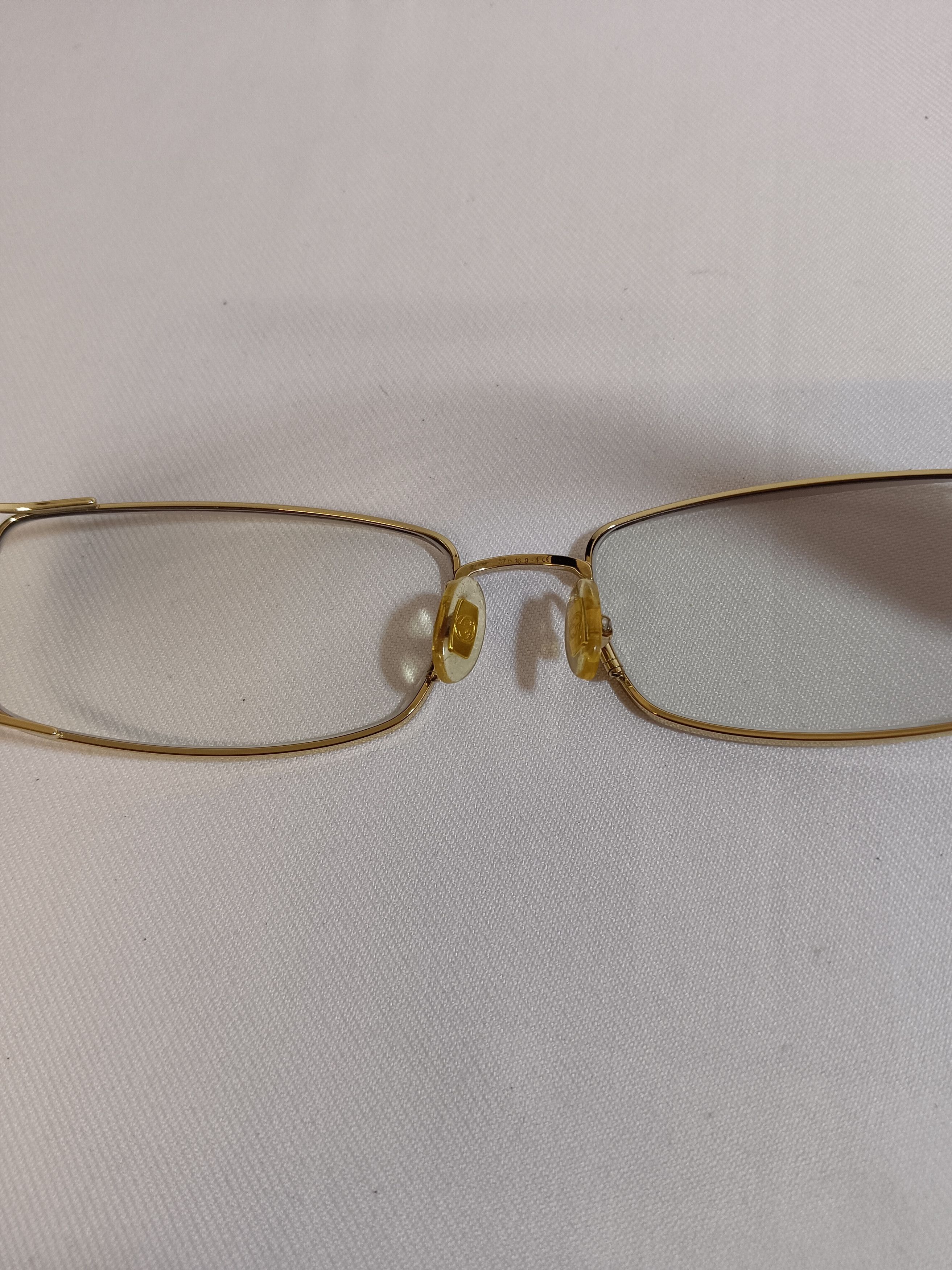 Gucci Vintage Y2K Gucci Gold & White Glasses Trompe L’oeil Size ONE SIZE - 8 Thumbnail