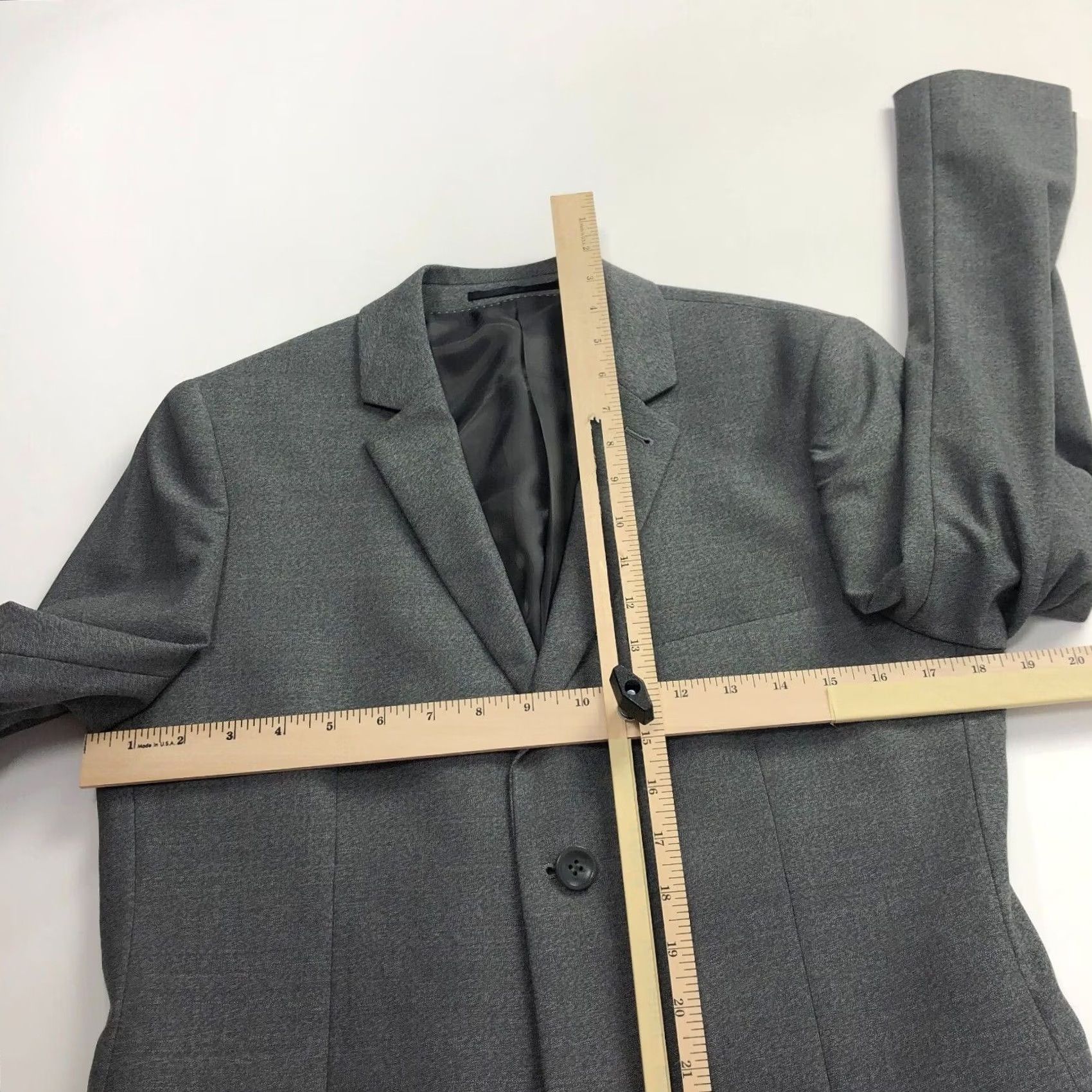 Topman Topman US 38 Men’s Wool Blend Two-Button Blazer Sport Coat Jacket Light Gray Size 38R - 6 Thumbnail