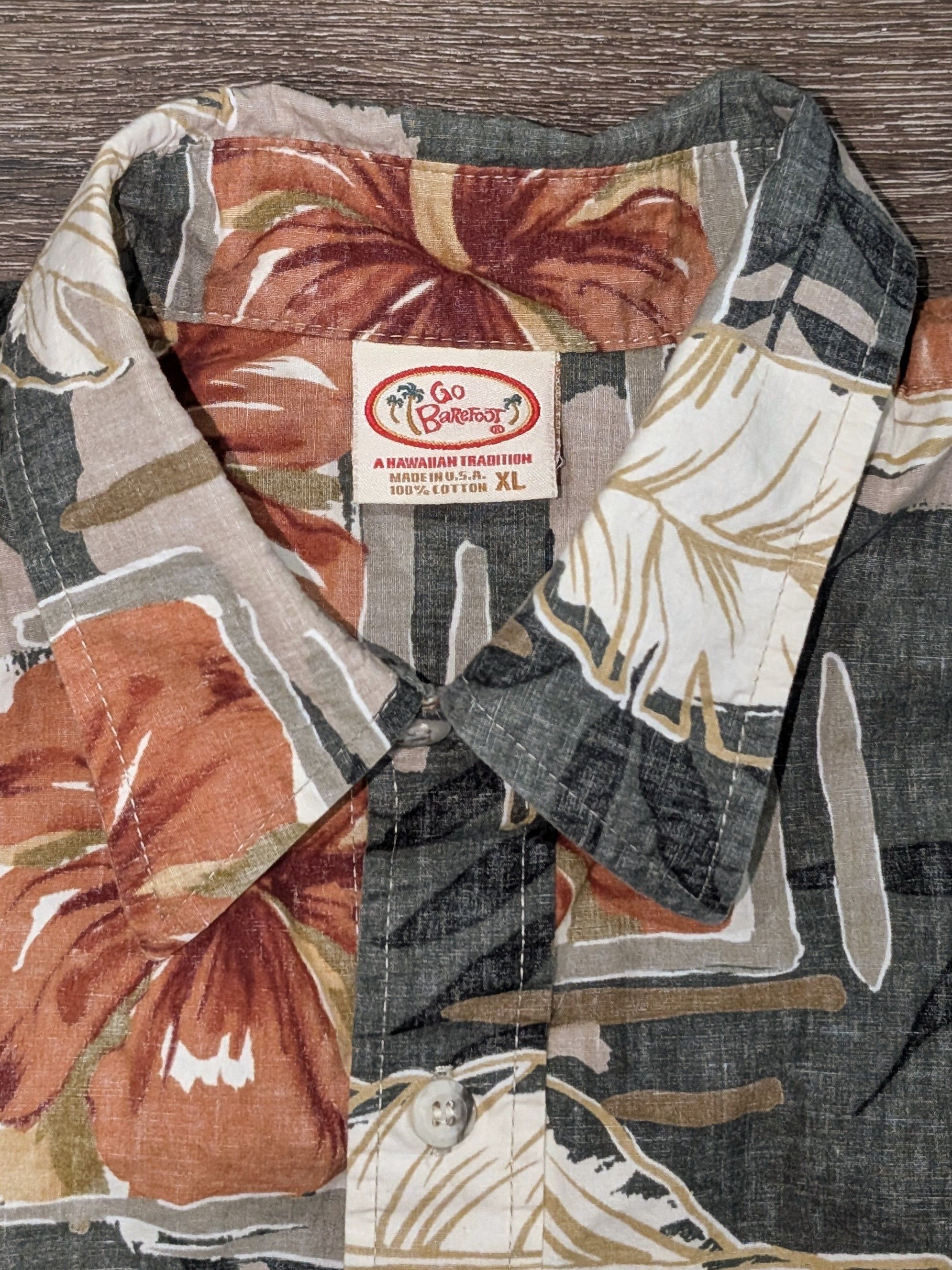 Other Vintage Go Barefoot hibiscus floral Hawaiian shirt - SIZE XL Size US XL / EU 56 / 4 - 3 Thumbnail