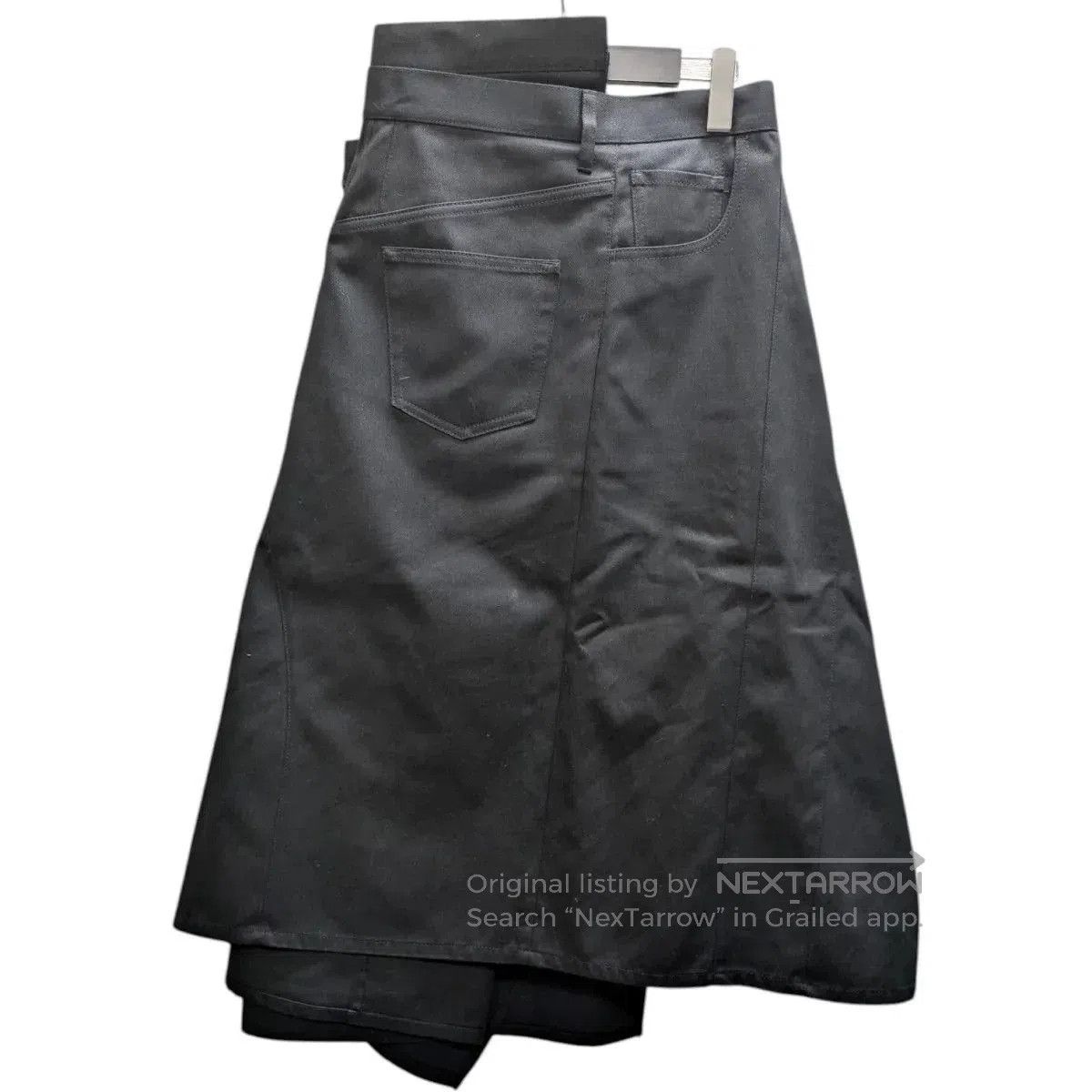 Junya Watanabe Junya Watanabe Black Deconstructed Denim Skirt. Size 24" / US 00 / IT 34 - 3 Thumbnail