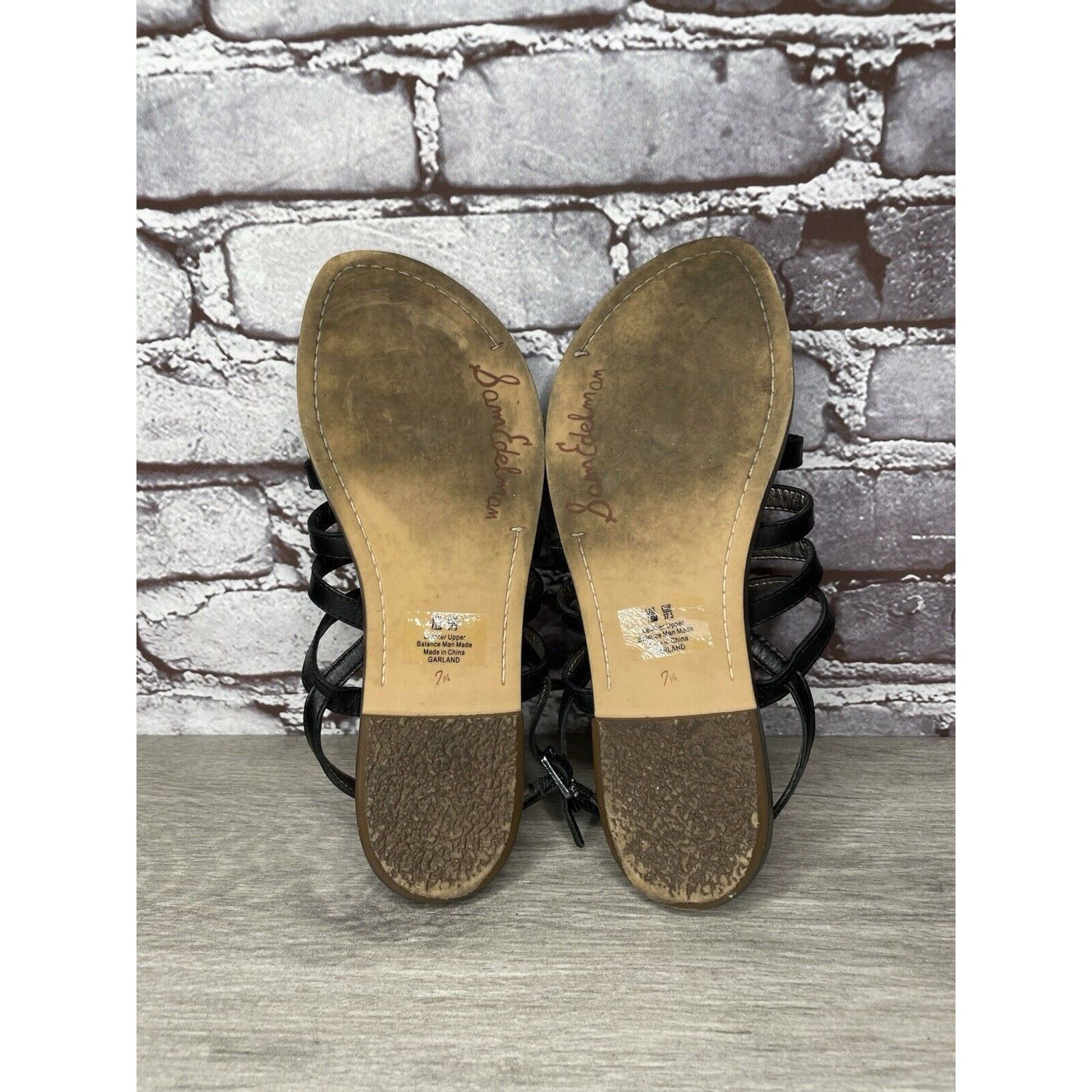 Sam Edelman Sam Edelman Garland Black Leather Slingback Thong Strappy Sa Size US 7.5 / IT 37.5 - 13 Thumbnail