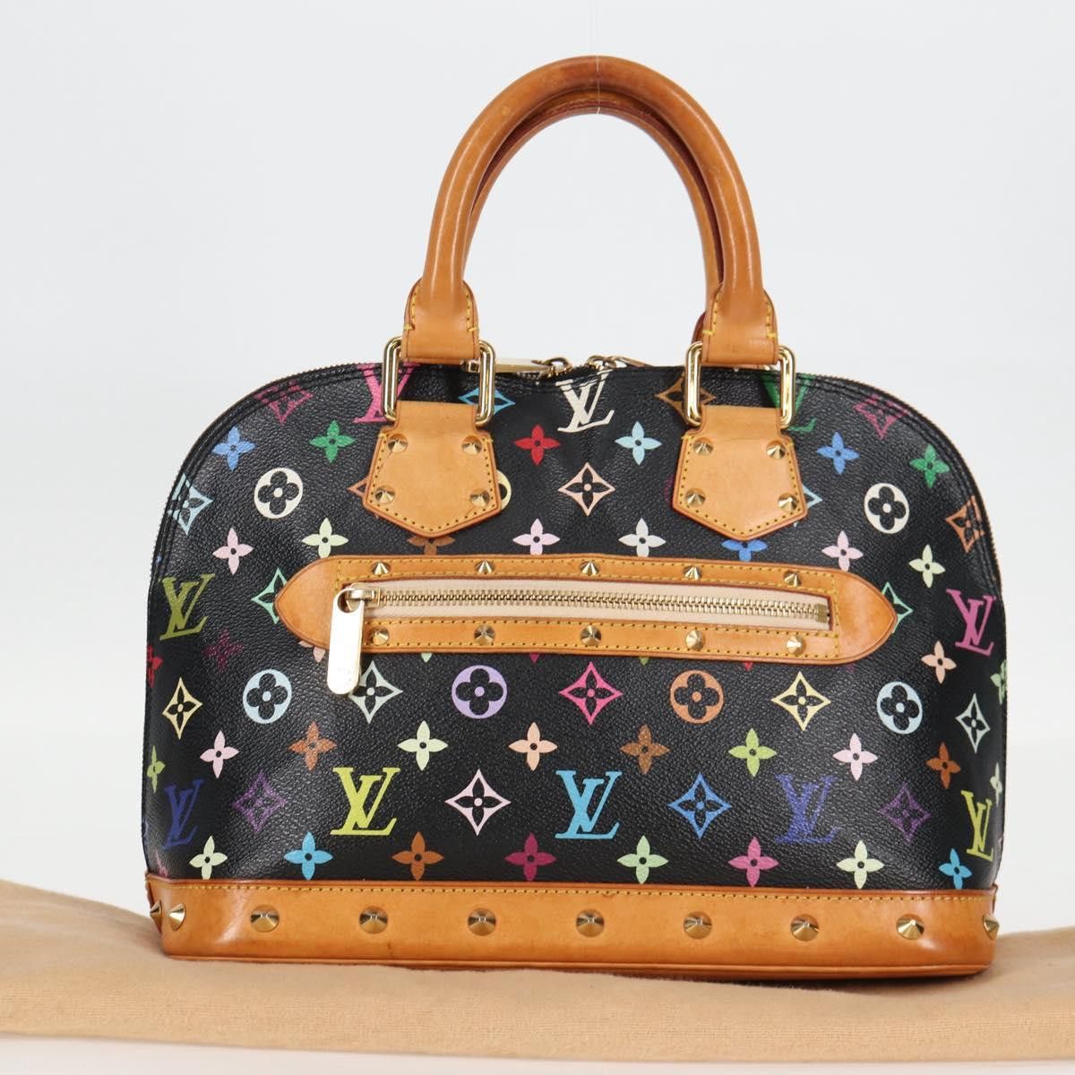Louis Vuitton LOUIS VUITTON Monogram Multicolor Alma Hand Bag Black M92646 Size ONE SIZE - 12 Thumbnail