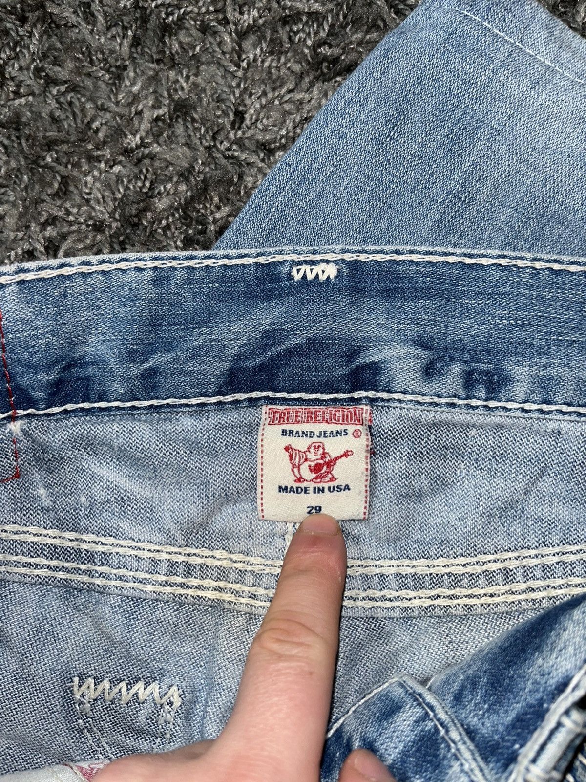 True Religion Y2K True Religion Distressed Blue Jeans 29 Size US 29 - 7 Thumbnail