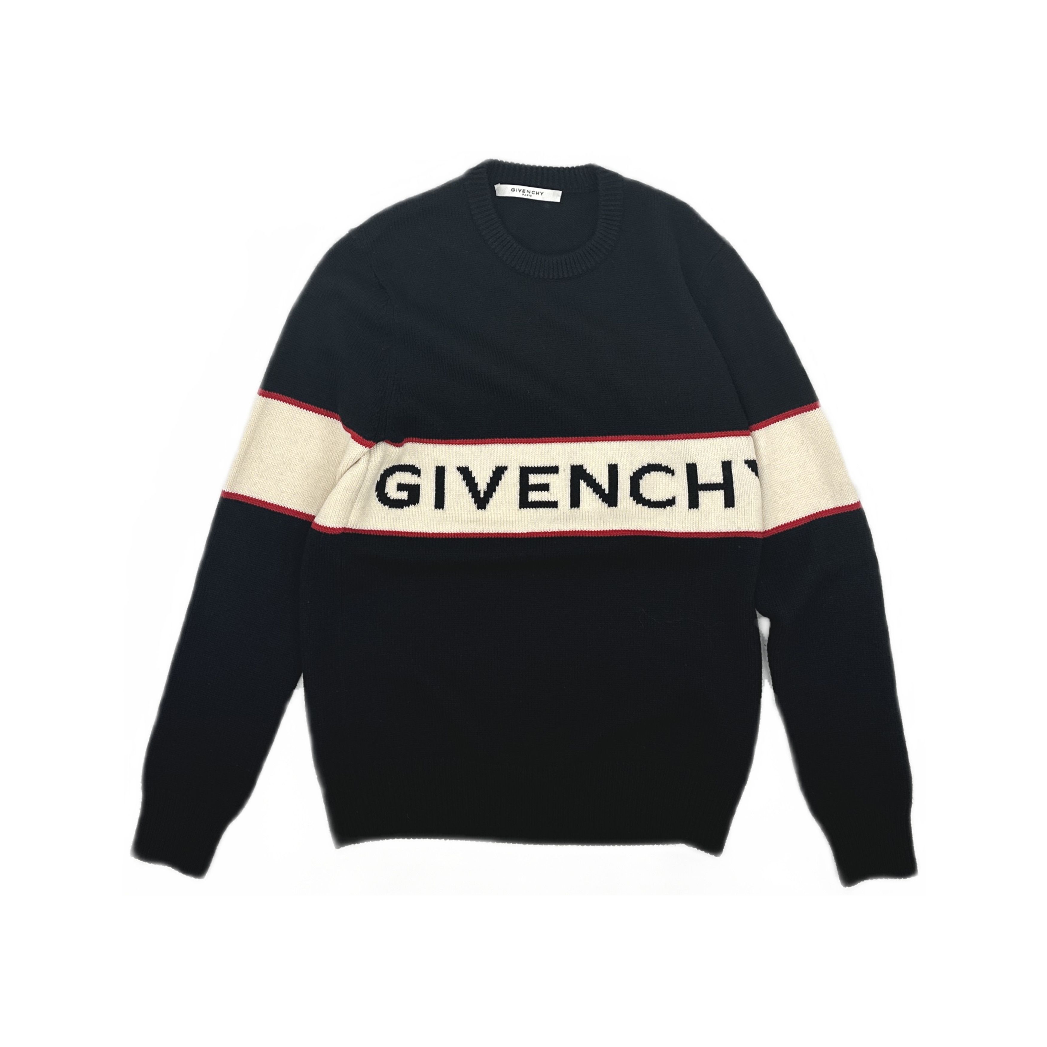 Givenchy Givenchy Logo Striped Wool Sweater Size S Size US S / EU 44-46 / 1 - 1 Thumbnail