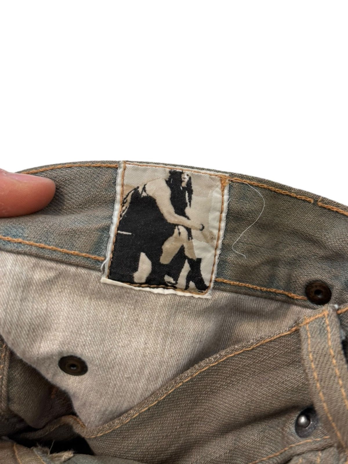 Rick Owens Dirt Brown Indigo Raw Hem Thrashed Denim Size US 32 / EU 48 - 13 Thumbnail