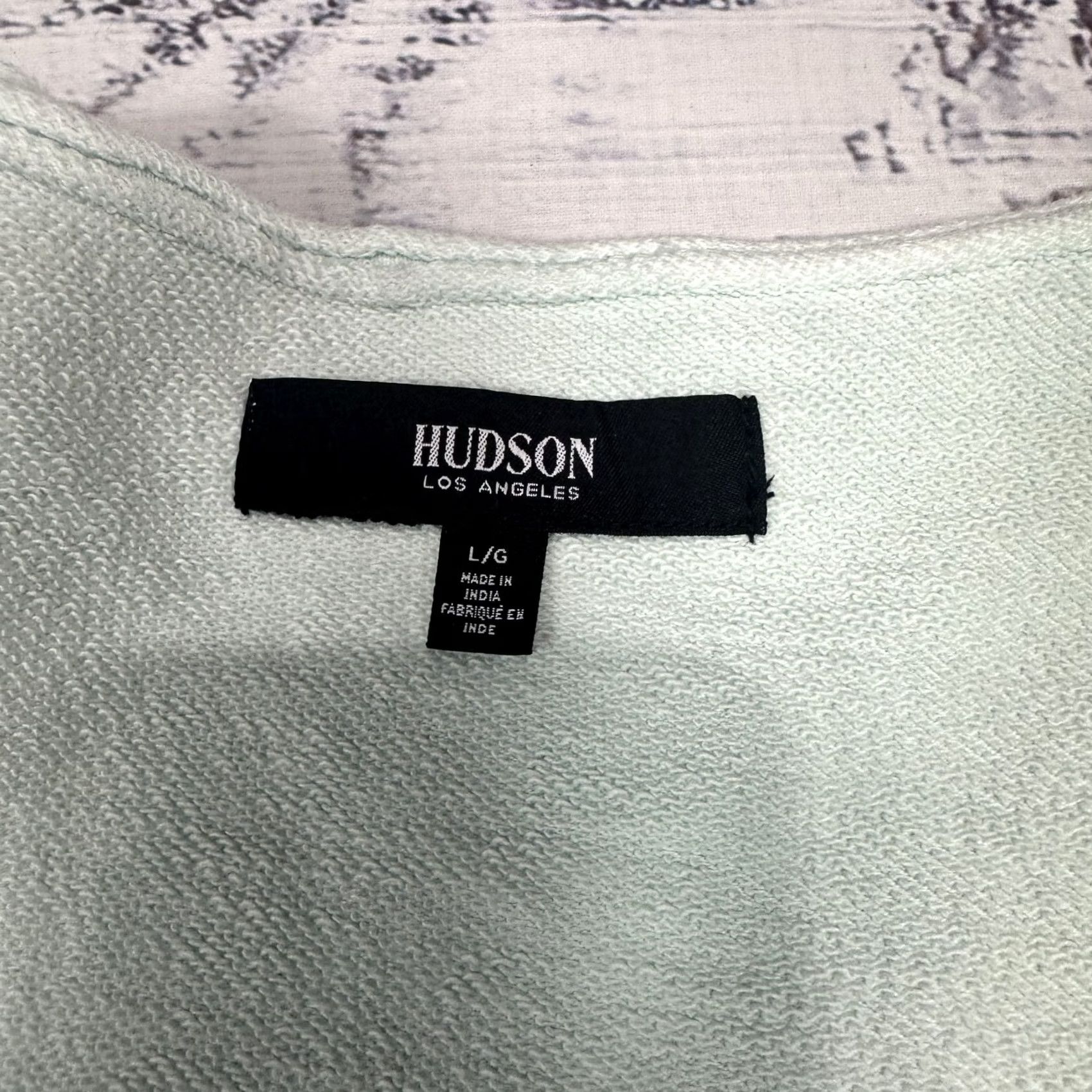 Hudson Hudson Los Angeles Light Blue Cropped Sweater Pullover Cotton Women's L Size Sweater, Light Blue, Cropped, Pullover, Cotton, Women, L Size L / US 10 / IT 46 - 4 Thumbnail