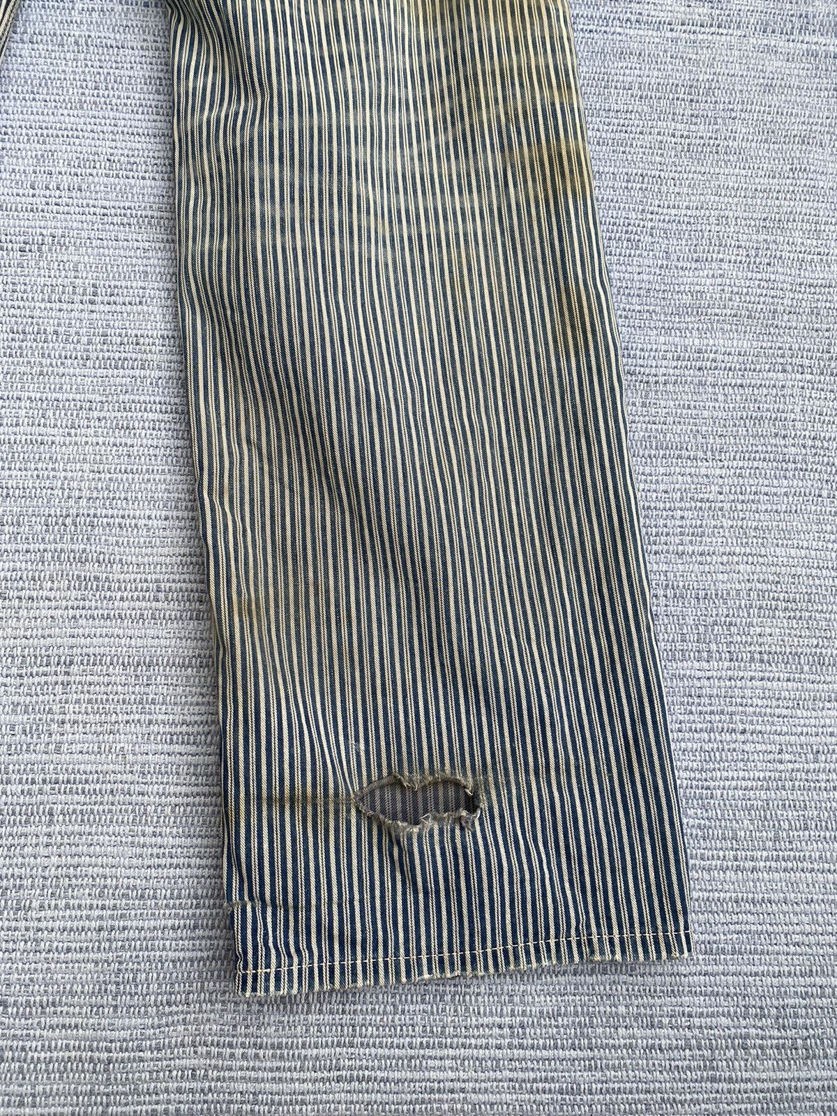 Japanese Brand lee painter pants hickory striped Size US 35 - 13 Thumbnail