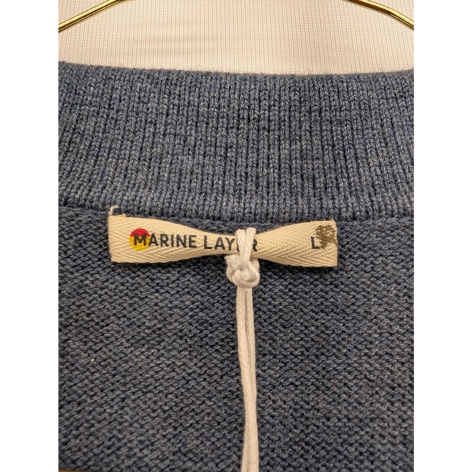 Marine Layer NWT Marine Layer Men's Cliff Sweater Polo in Dark Indigo Size US L / EU 52-54 / 3 - 6 Thumbnail